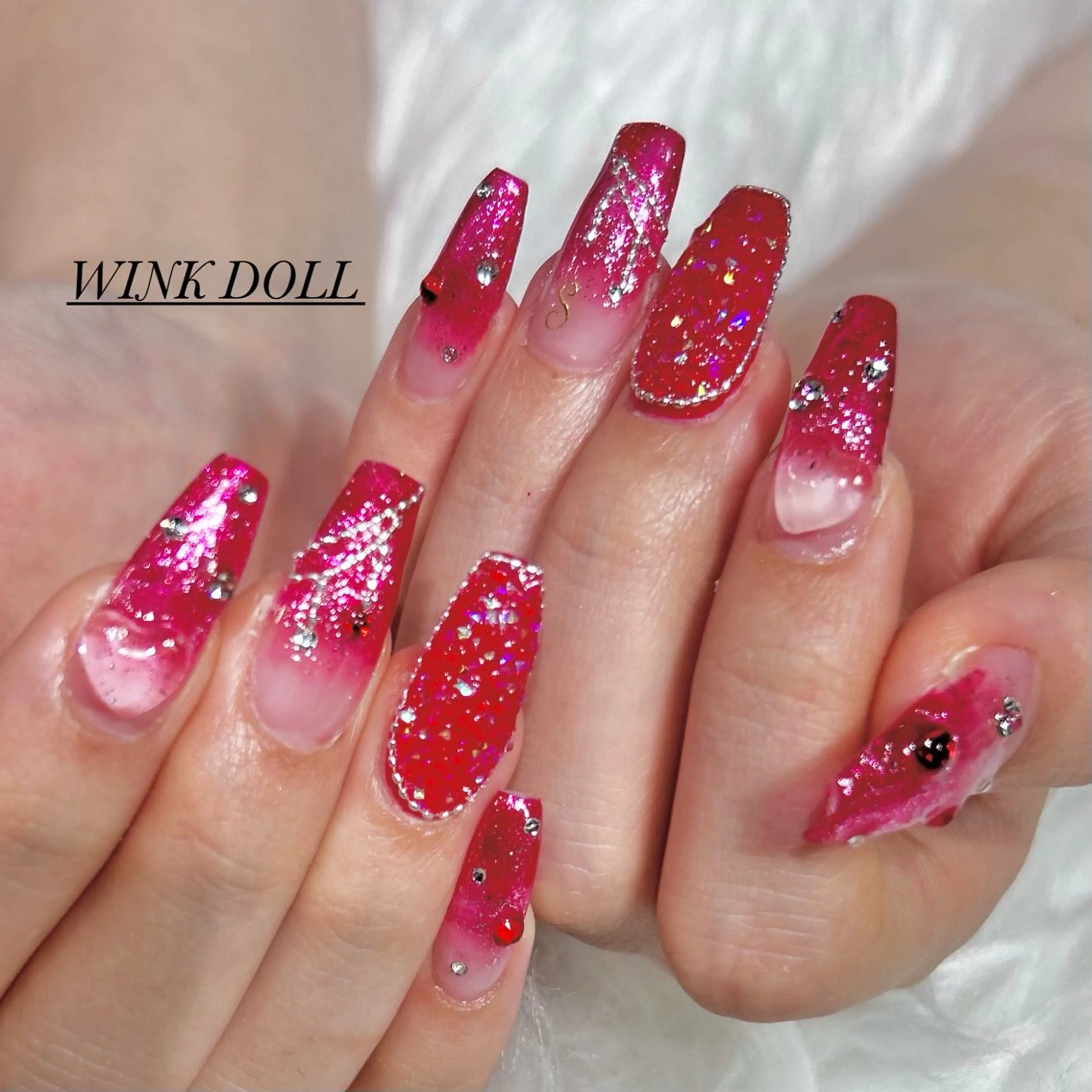 オフなし🎀長さ出し10本持ち込みデザインの写真