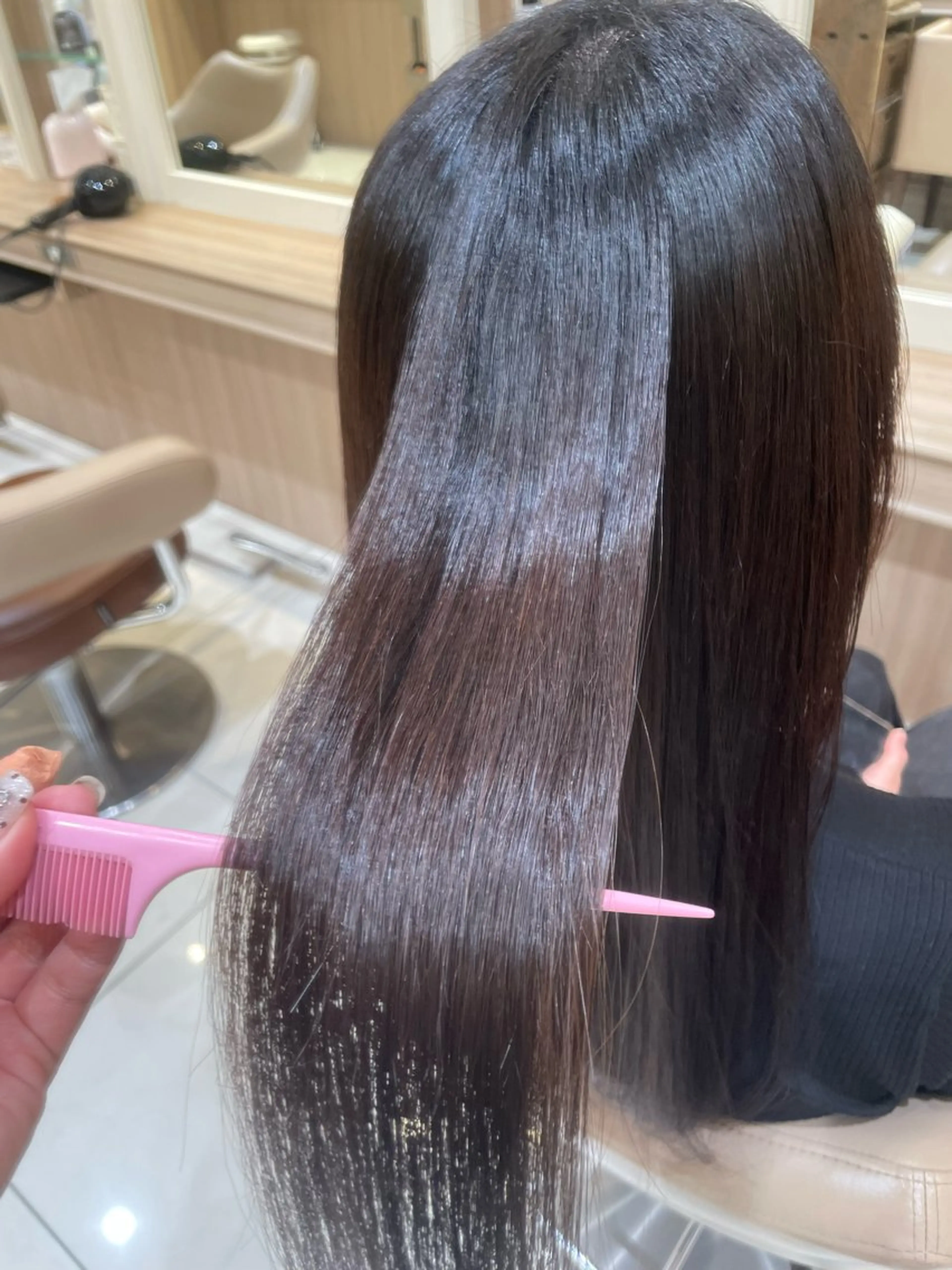 セミロング パーマ カット 縮毛矯正 トリートメント 韓国ヘアメイク🎀/ 縮毛矯正✨山本媛香のヘアスタイル