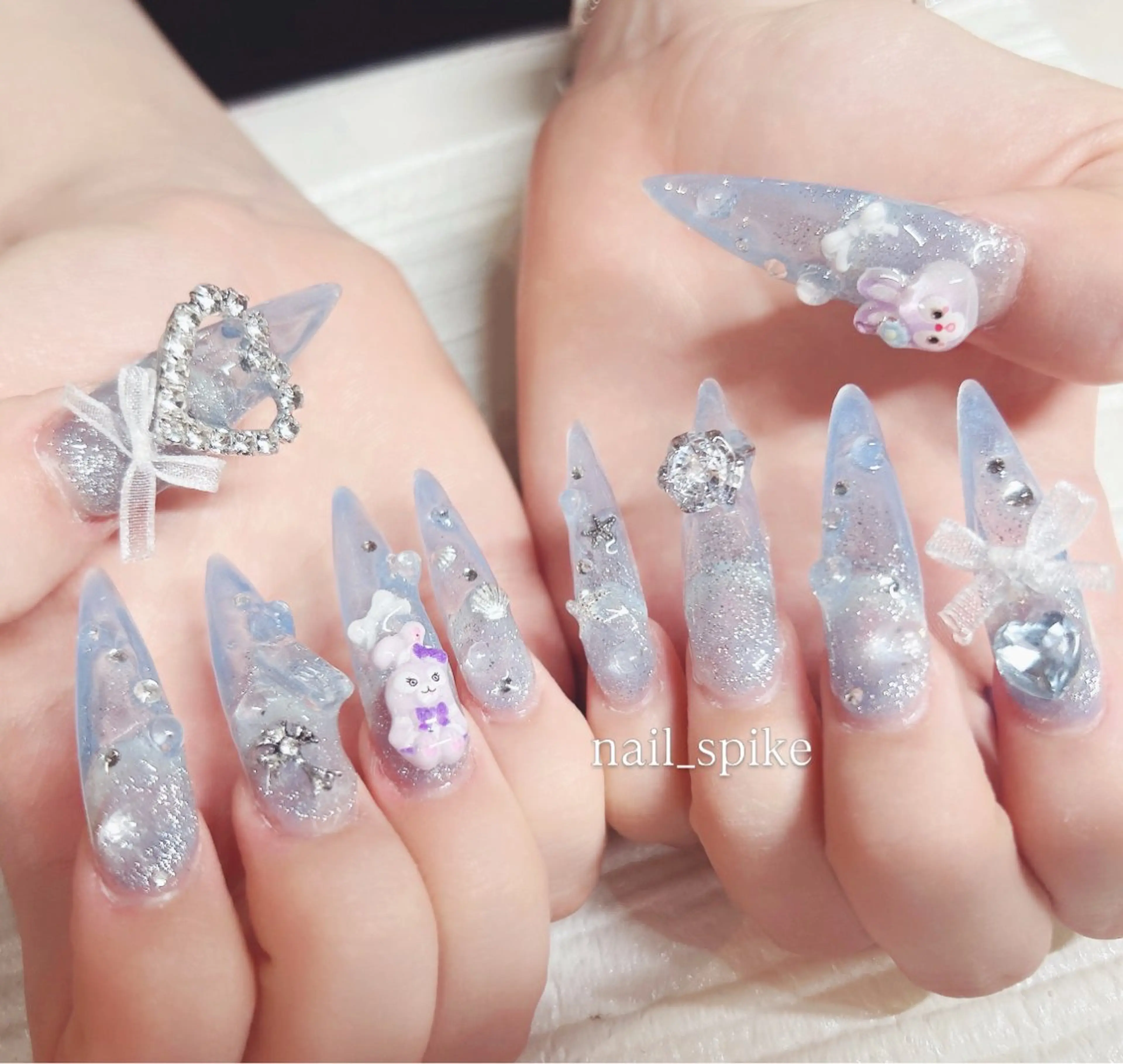 ネイル スカルプネイル ネイルチップ nail spikeのネイルデザイン