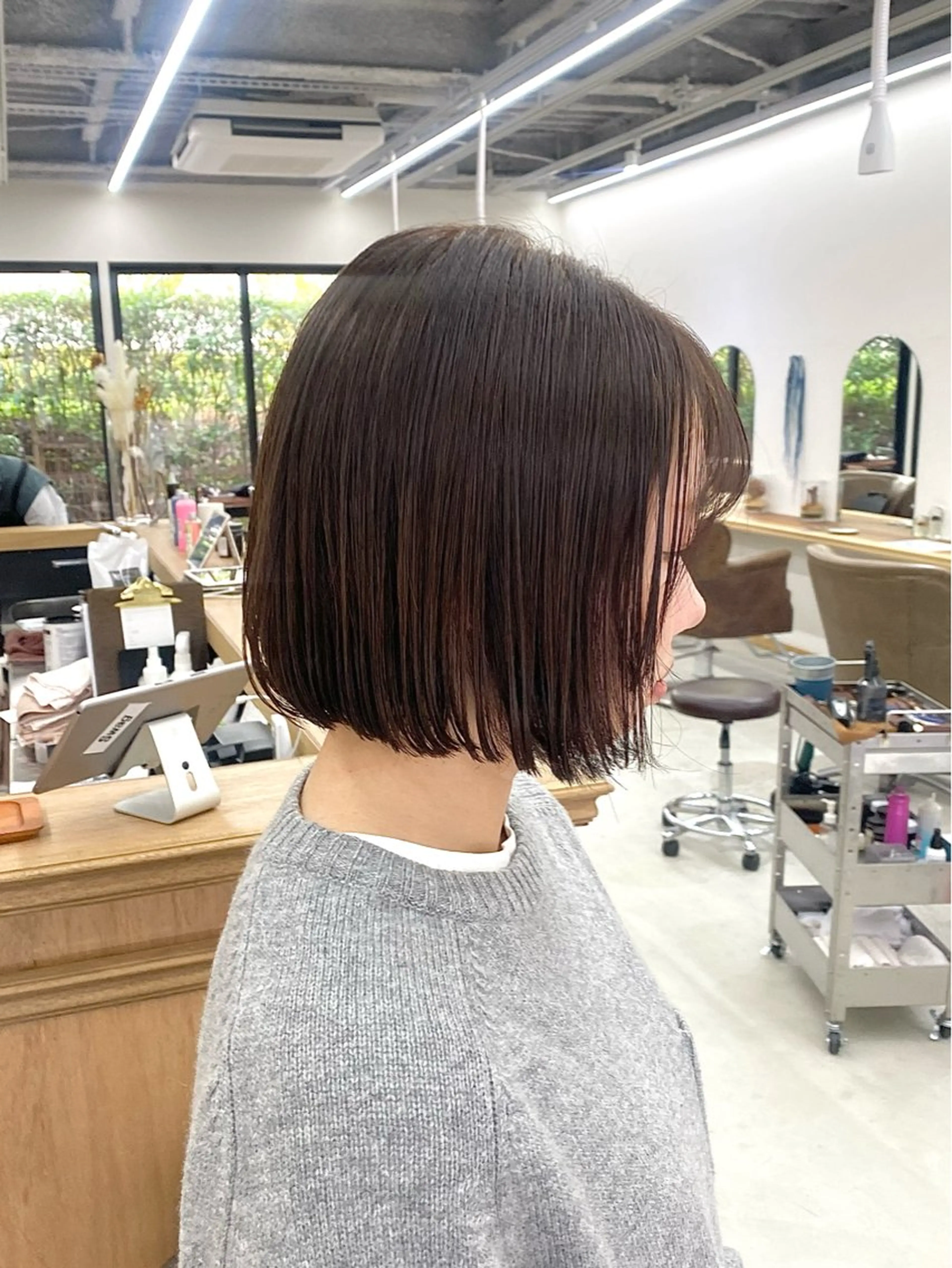 ミディアム カラー ヘアアレンジ 顔周りカット レイヤーカット カット ヘアカラー トリートメント ハル🌸柔色/ ブリーチなし/艶髪のヘアスタイル