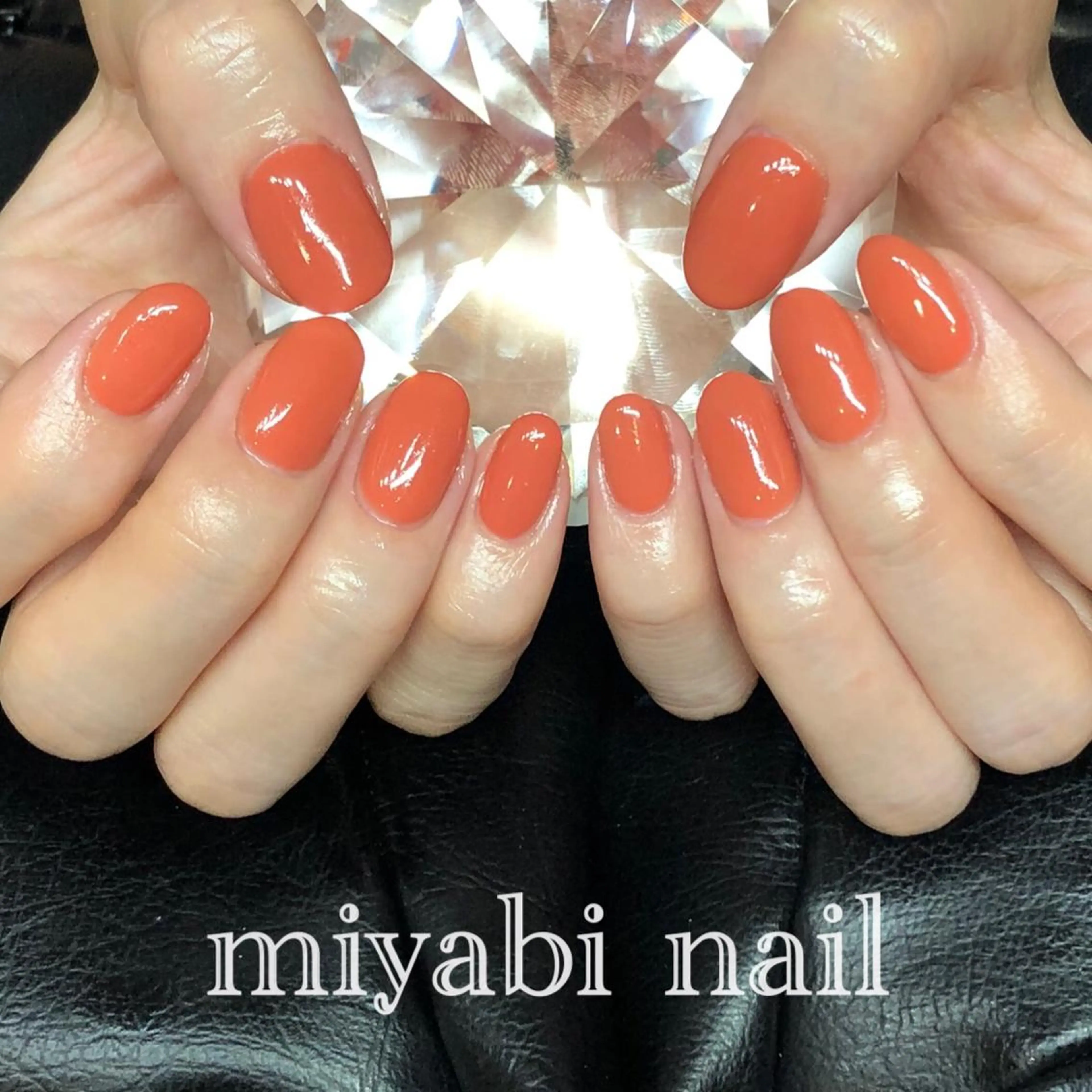ネイル ジェルネイル ワンカラーネイル シンプルネイル ハンドネイル miyabi nail 桂川駅近くのネイルデザイン