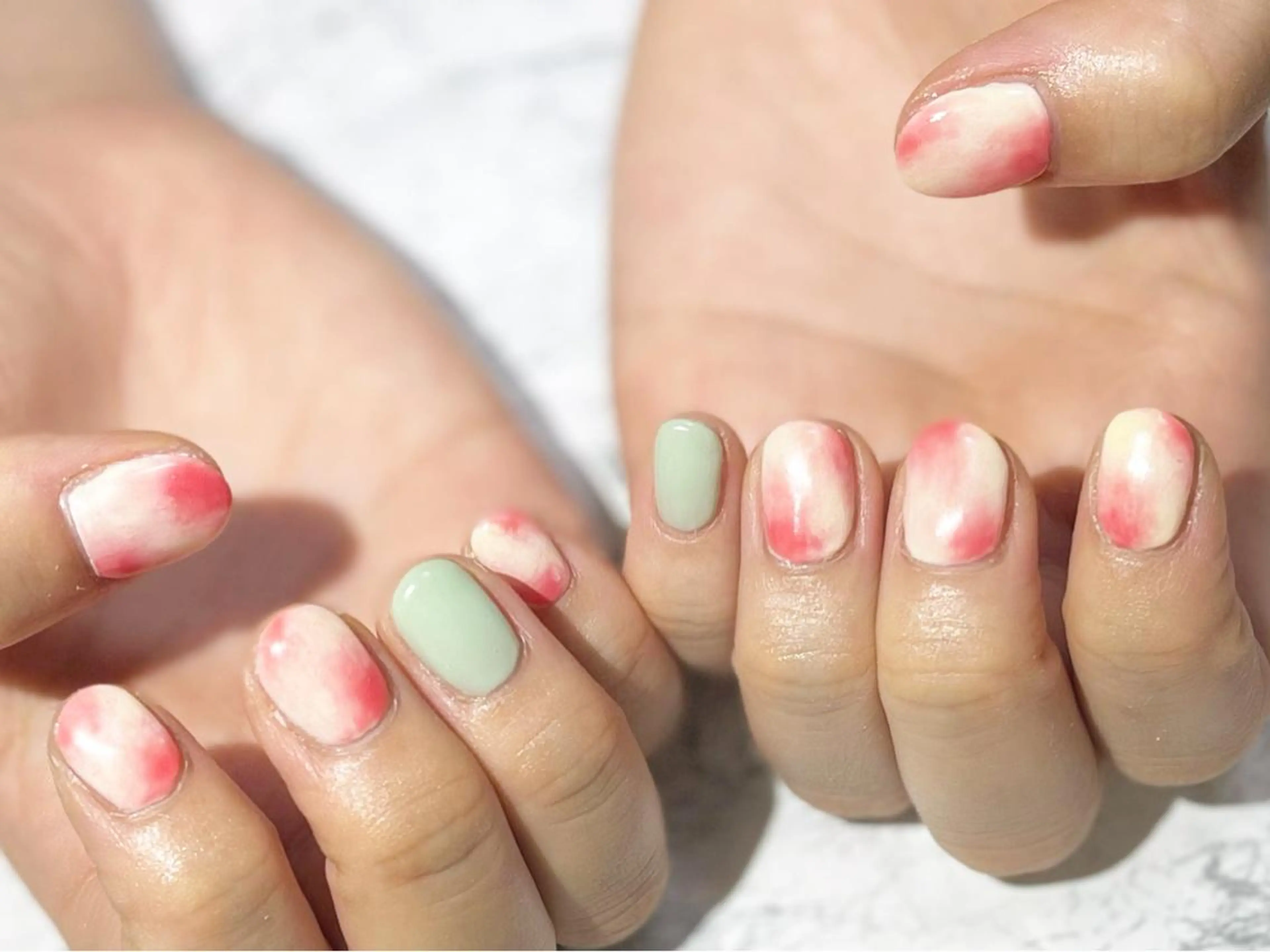 ネイル フットネイル ニュアンスネイル シンプルネイル 春ネイル 夏ネイル nail fufla ♡yamane♡のネイルデザイン