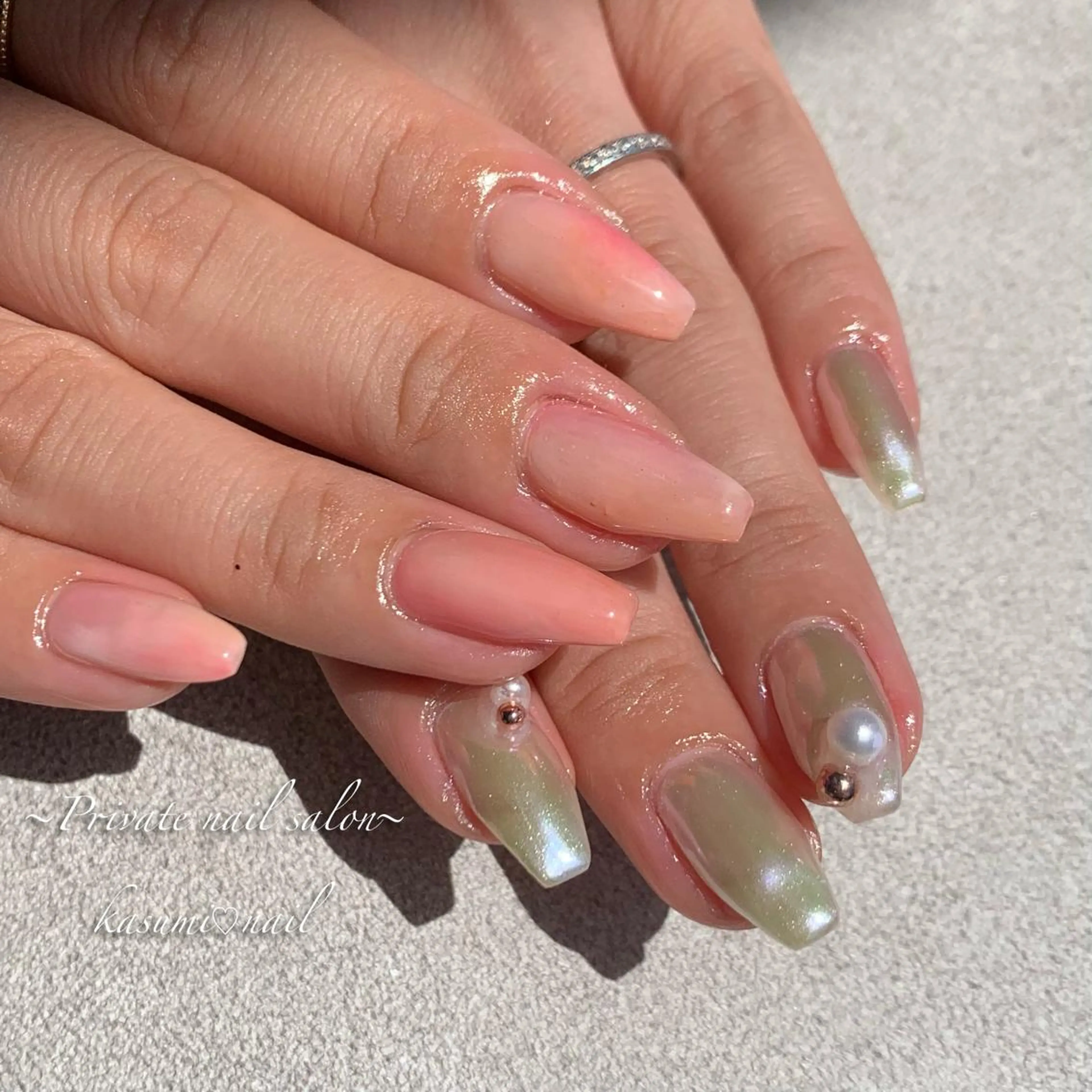 ネイル ラメ(グリッター) ミラーネイル ニュアンスネイル 冬ネイル KASUMI♡ Nailのネイルデザイン