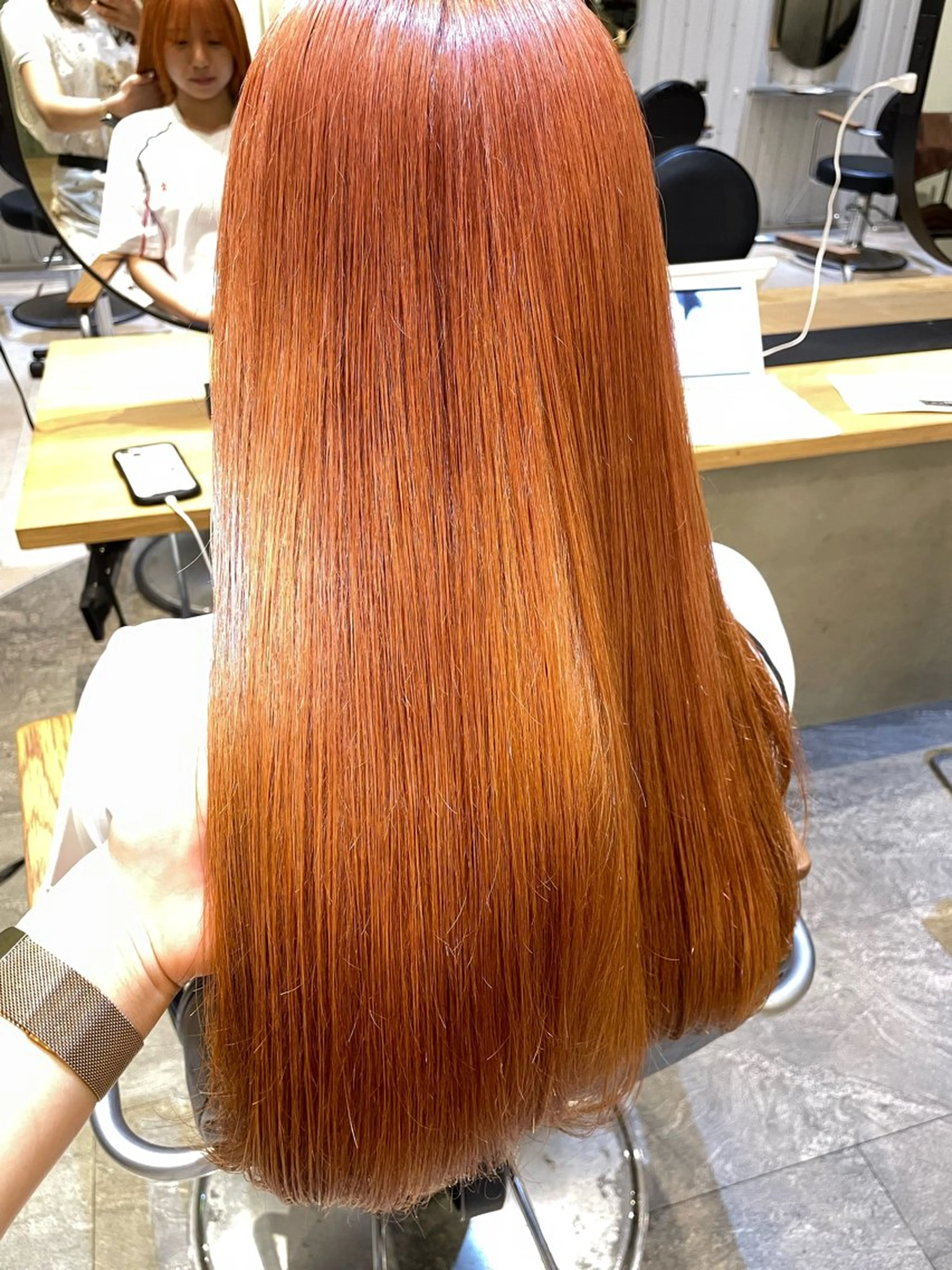 ロング カラー カット ヘアカラー 💘韓国レイヤー上 品カラーruru💘のヘアスタイル