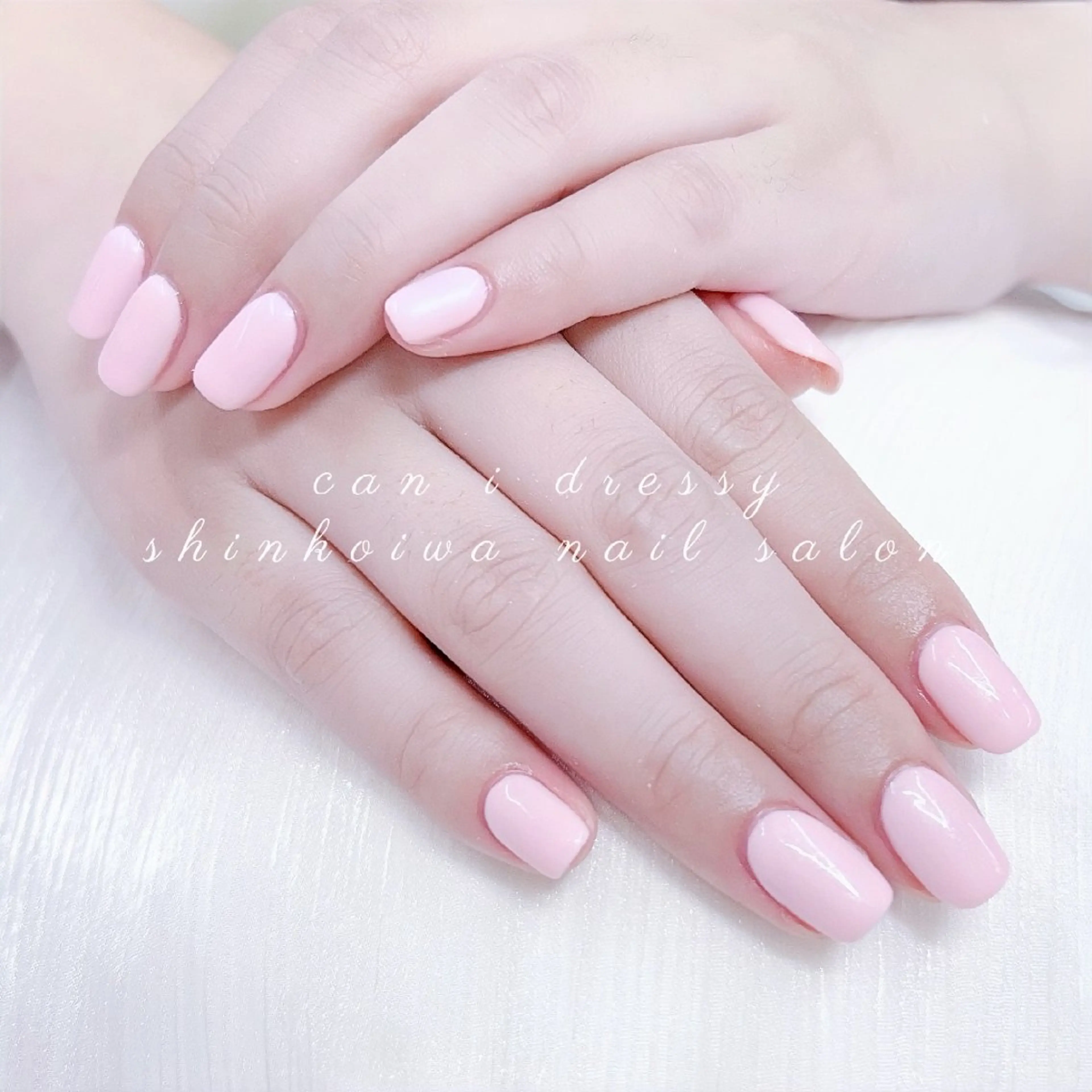 ネイル オフィスネイル ワンカラーネイル ピンク キャンアイドレッシー 新小岩のネイルデザイン