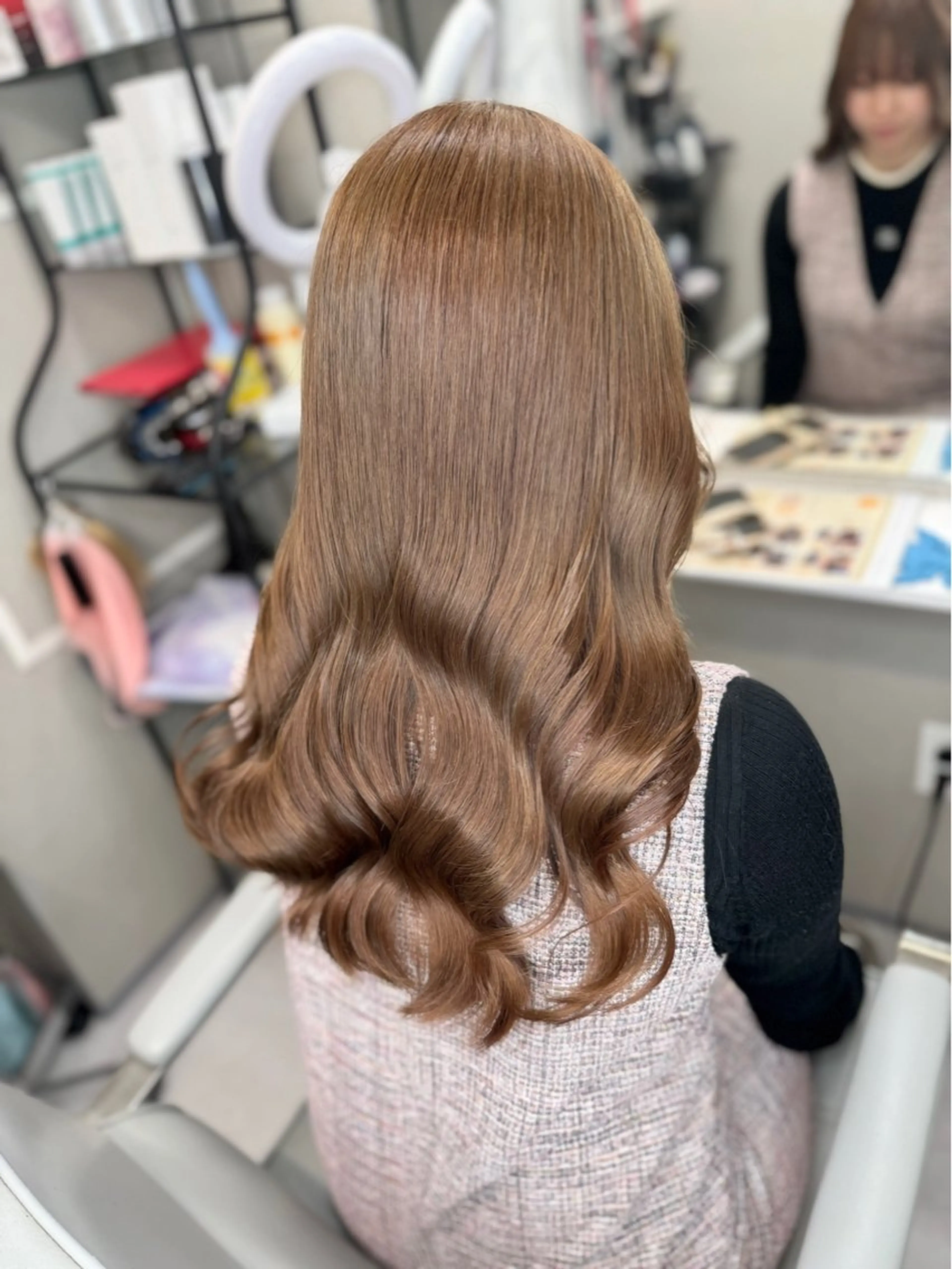 セミロング カラー ブリーチ 透明感カラー ブリーチなしカラー 髪質改善 ヘアカラー トリートメント 今井 勝也のヘアスタイル