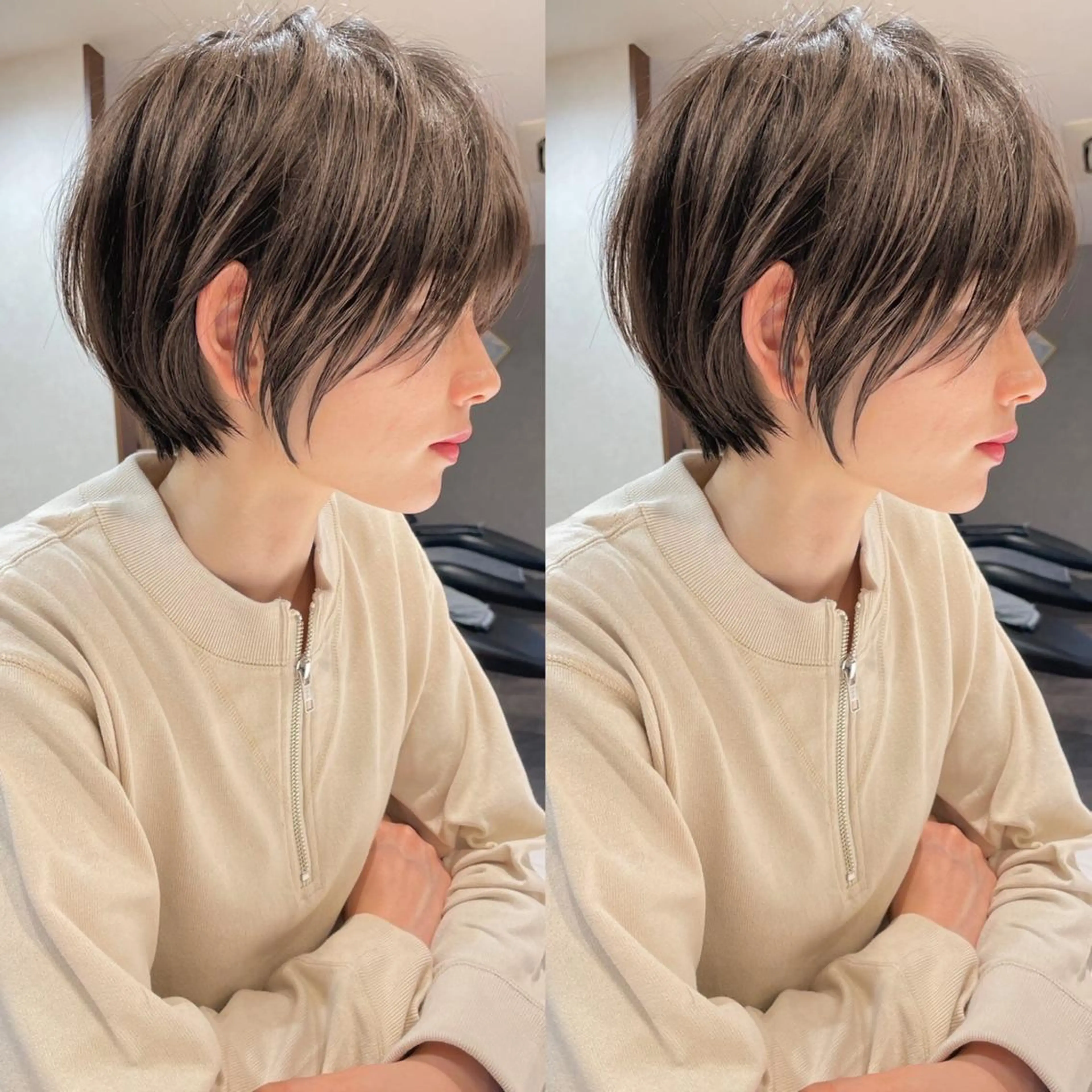 ショート ヘアカラー トリートメント Aster 店長 れおん✂️のヘアスタイル
