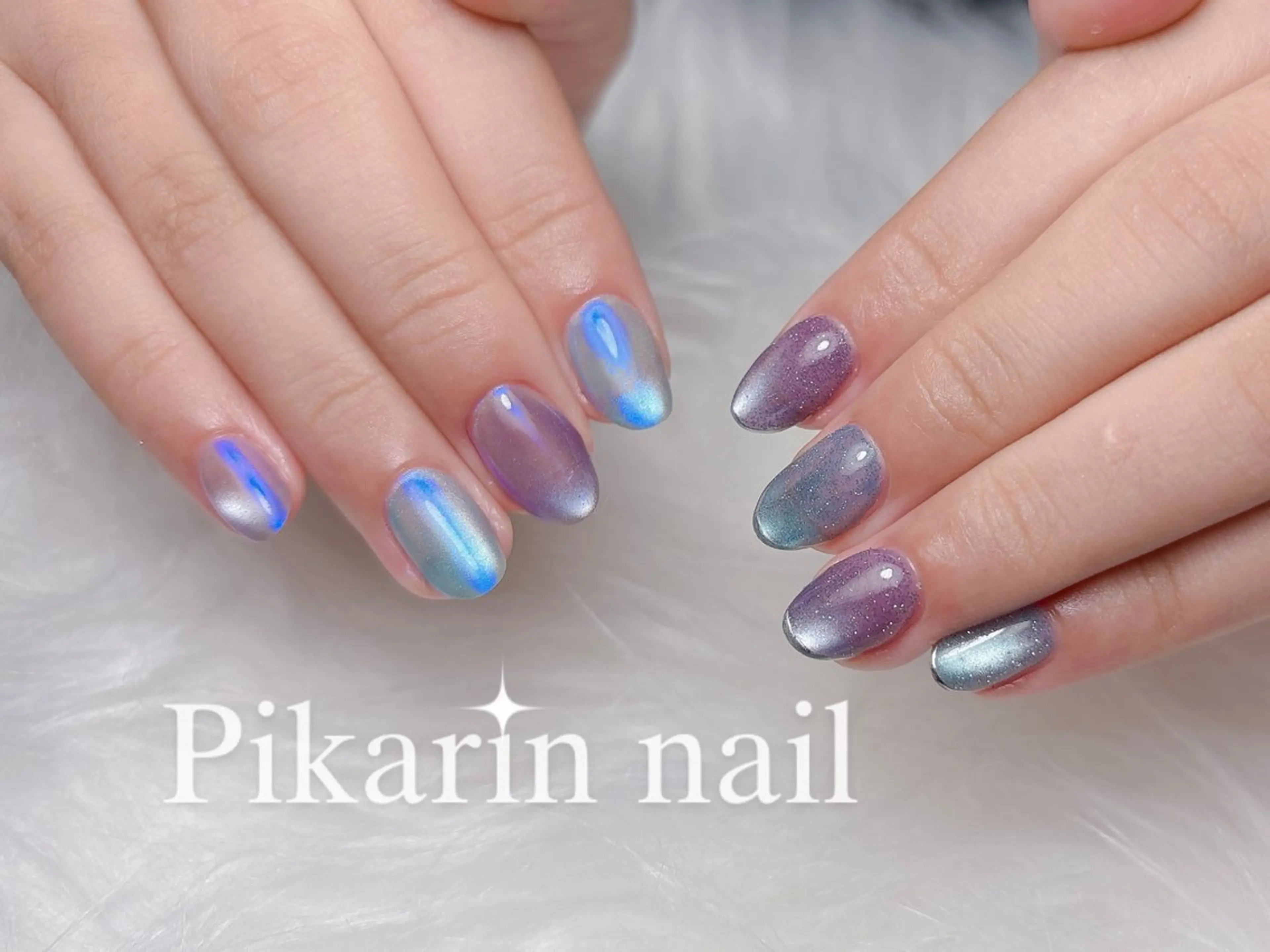 ネイル フラッシュネイル 氷ネイル・うるうるネイル Nail Salon Pikarin🌙のネイルデザイン