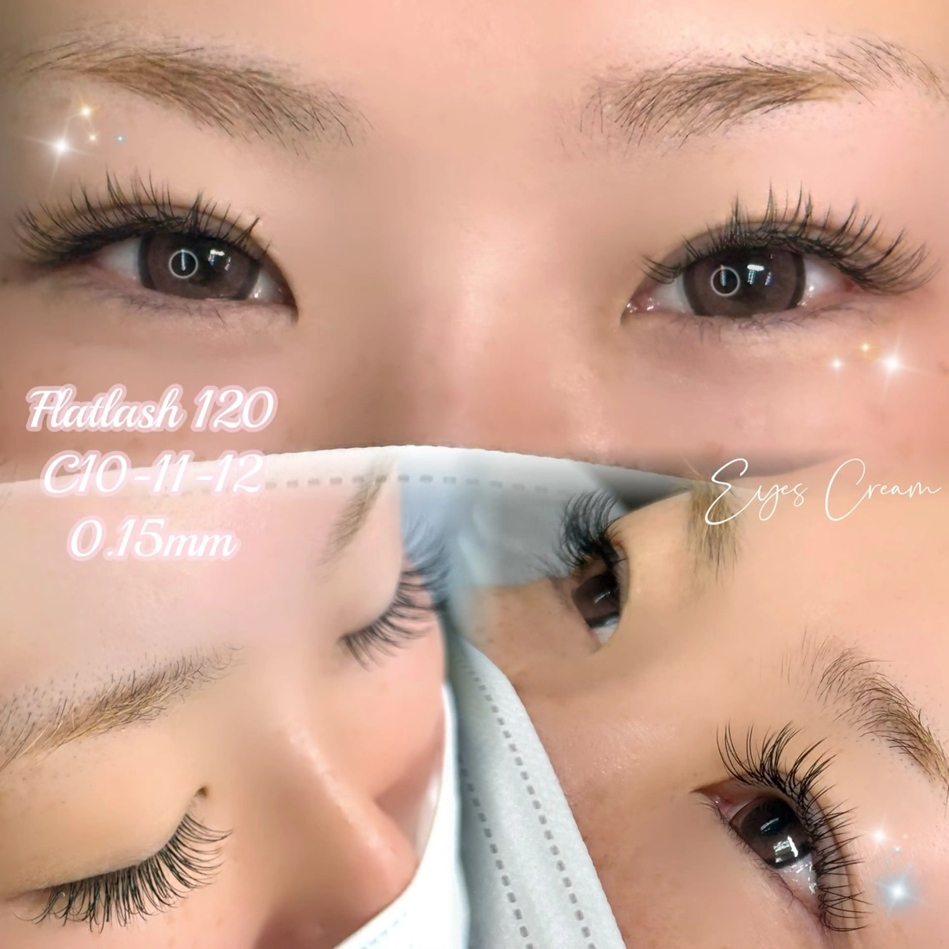 マツエク・マツパ フラットラッシュ Eyes Cream SAYAのマツエク・マツパデザイン