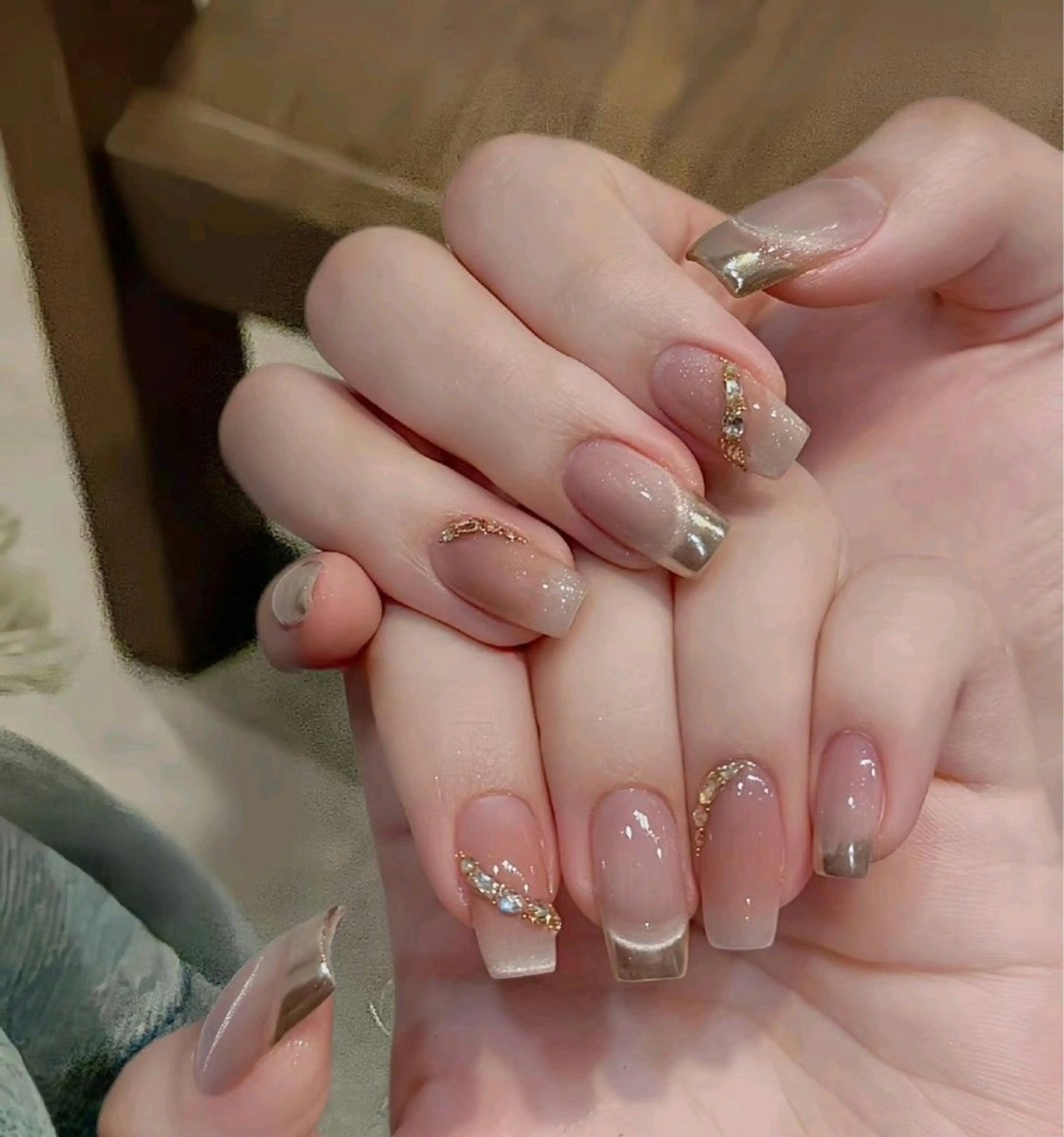 ネイル 韓国ネイル 持ち込み ニュアンスネイル ネイルチップ ハンドネイル TABI ANA.CHUOのネイルデザイン