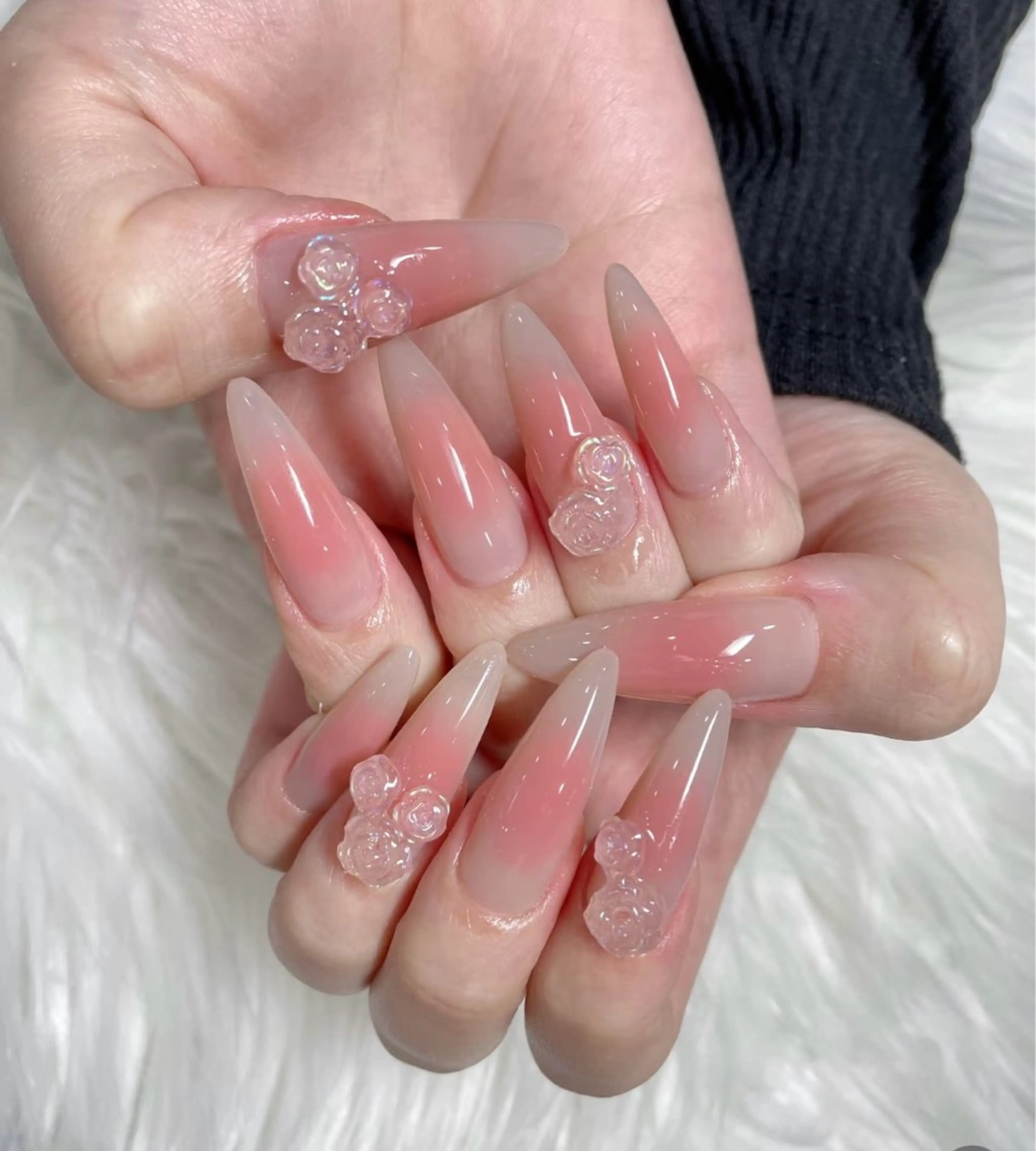 ネイル アートネイル べっ甲ネイル チークネイル 成人式 長さ出し ハンドネイル ハンドケア For you. Nail Salonのネイルデザイン