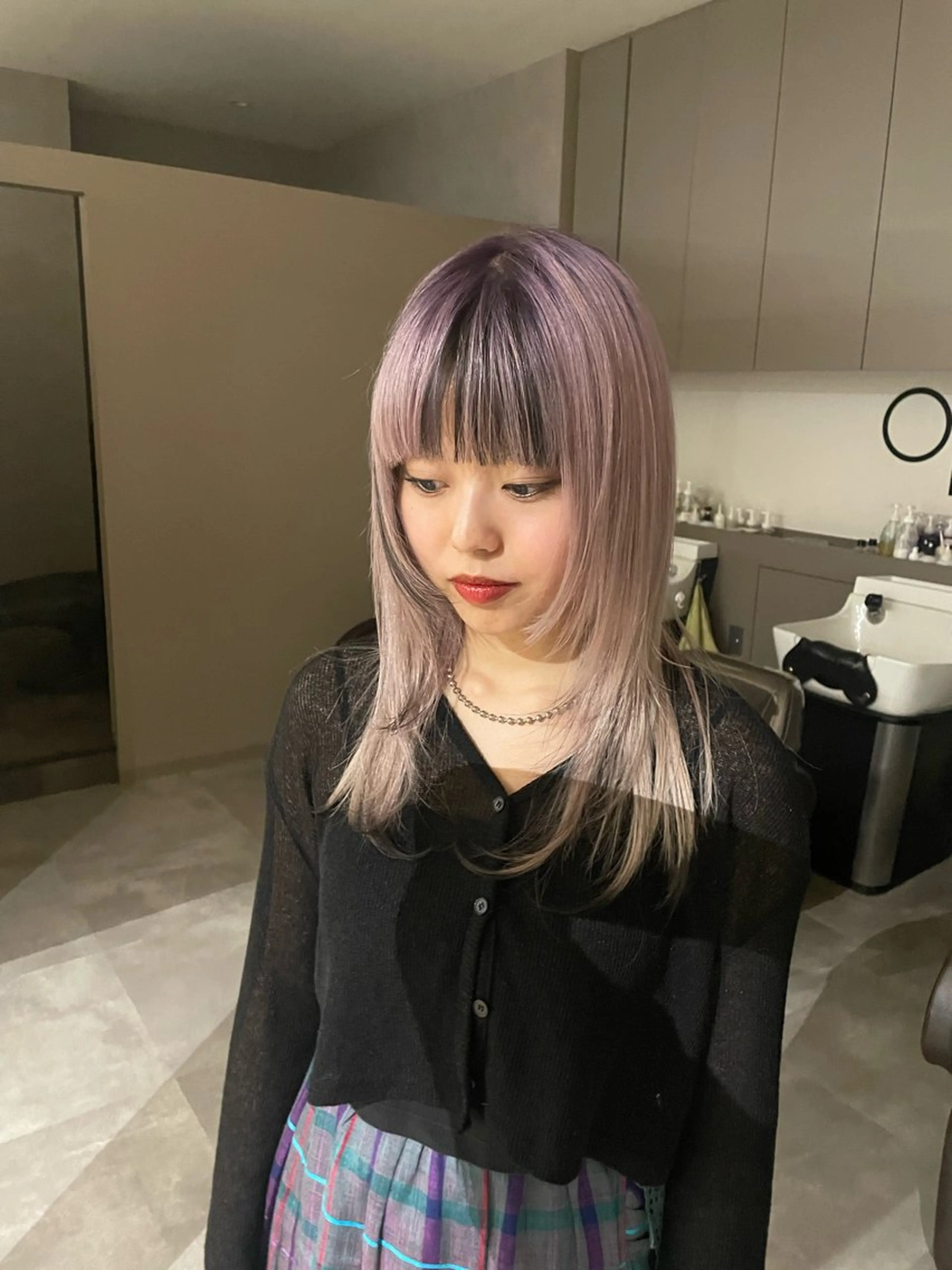 ミディアム 顔まわりレイヤー レイヤーカット 山元 翔平(shohei)のヘアスタイル