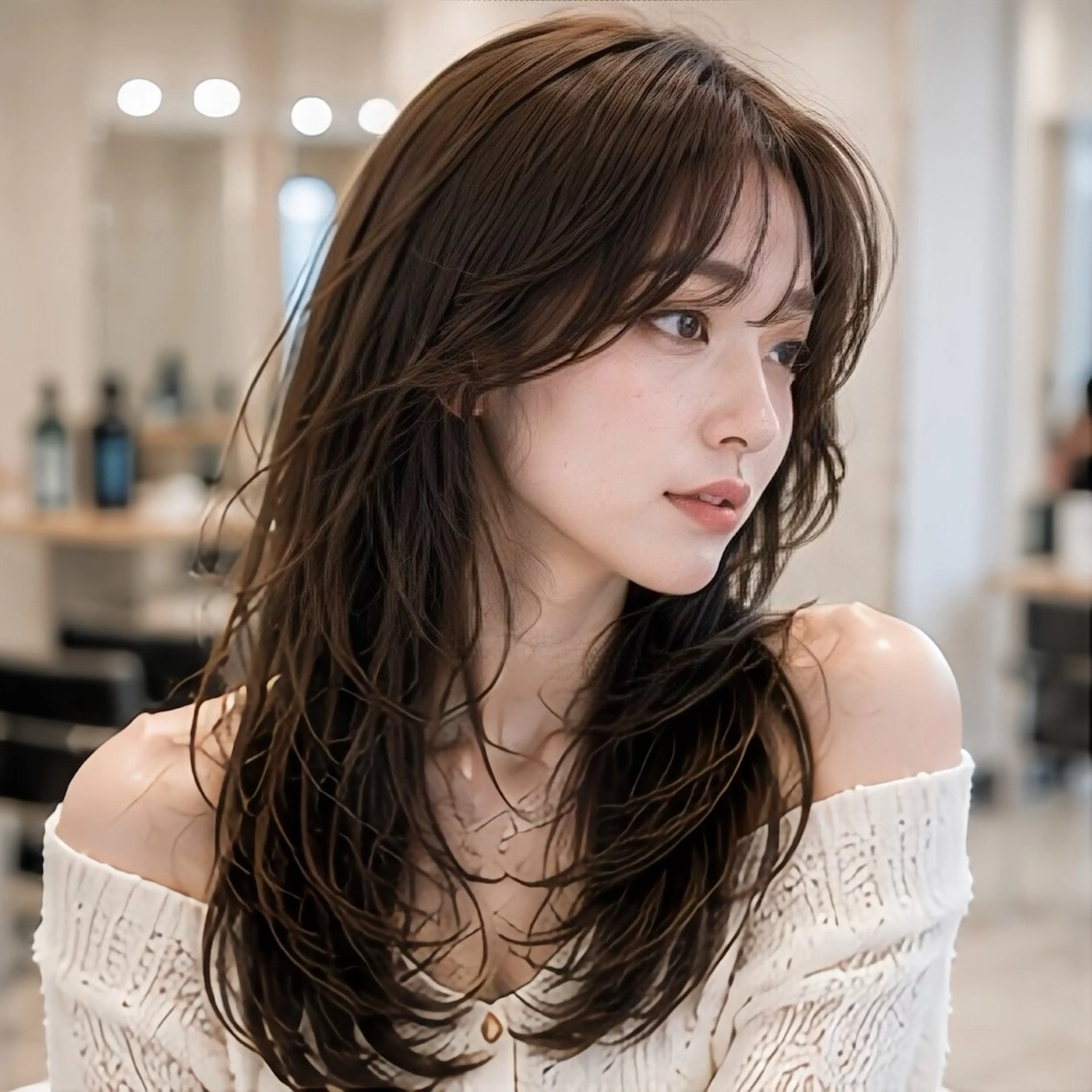 ロング カット 池袋/前髪/顔周り 🎀髪質改善おばかんのヘアスタイル