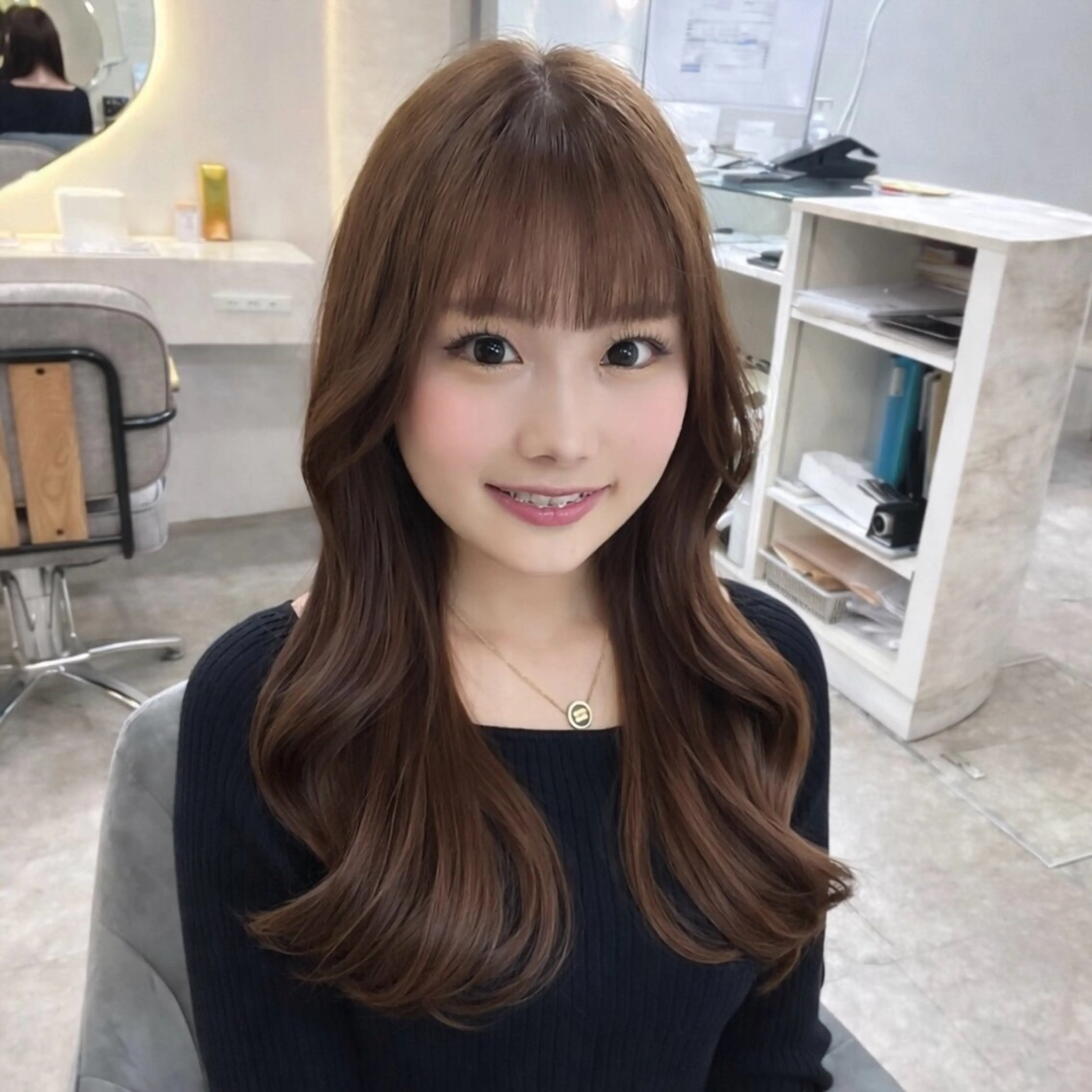 🍎韓国風カット+艶髪カラー🍎+1stepトリートメント🧸/熊谷の写真