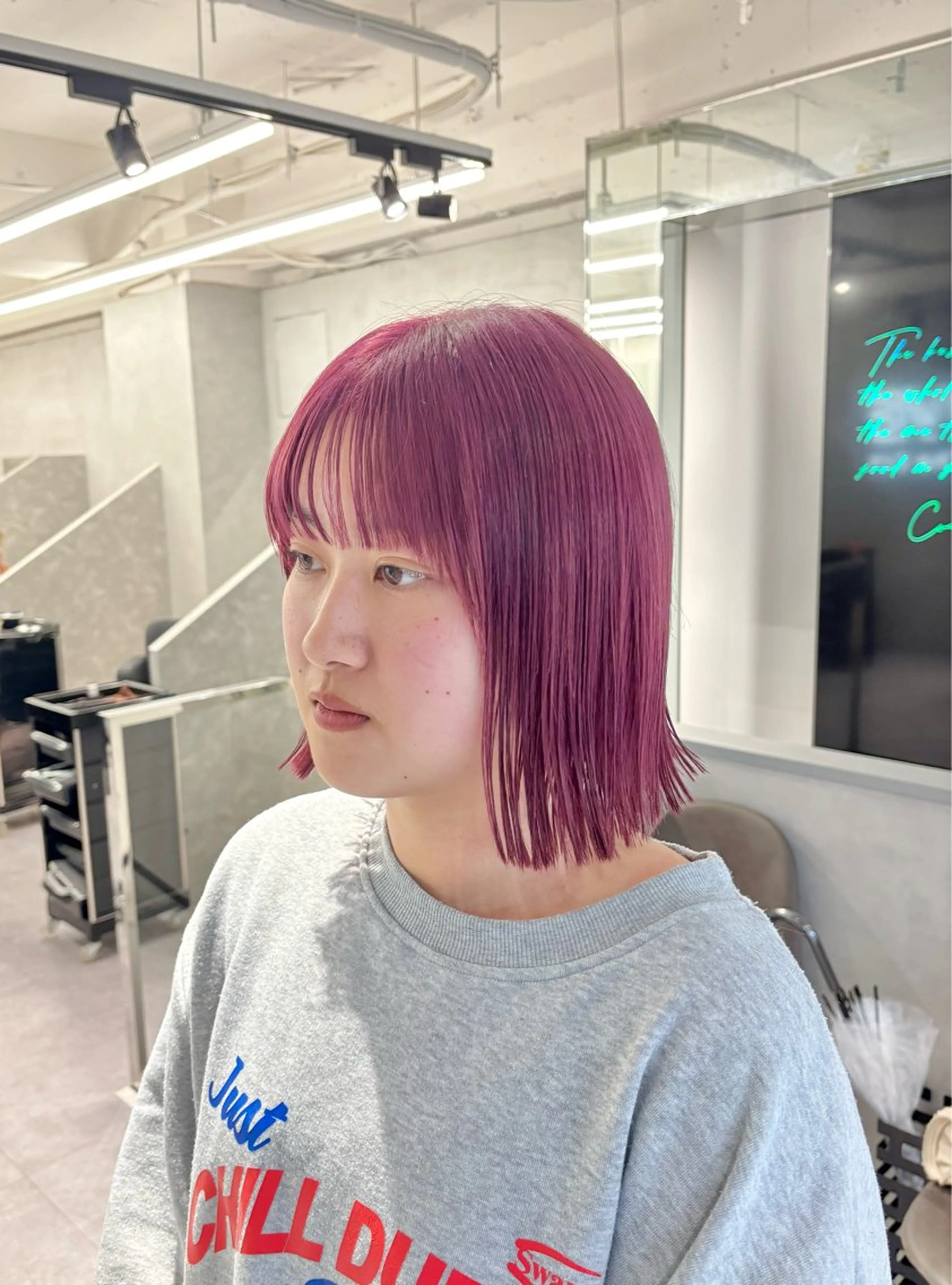 ショート カラー キッズ ボブ カット ヘアカラー ハイトーン/デザイン 💎Shoseiのヘアスタイル