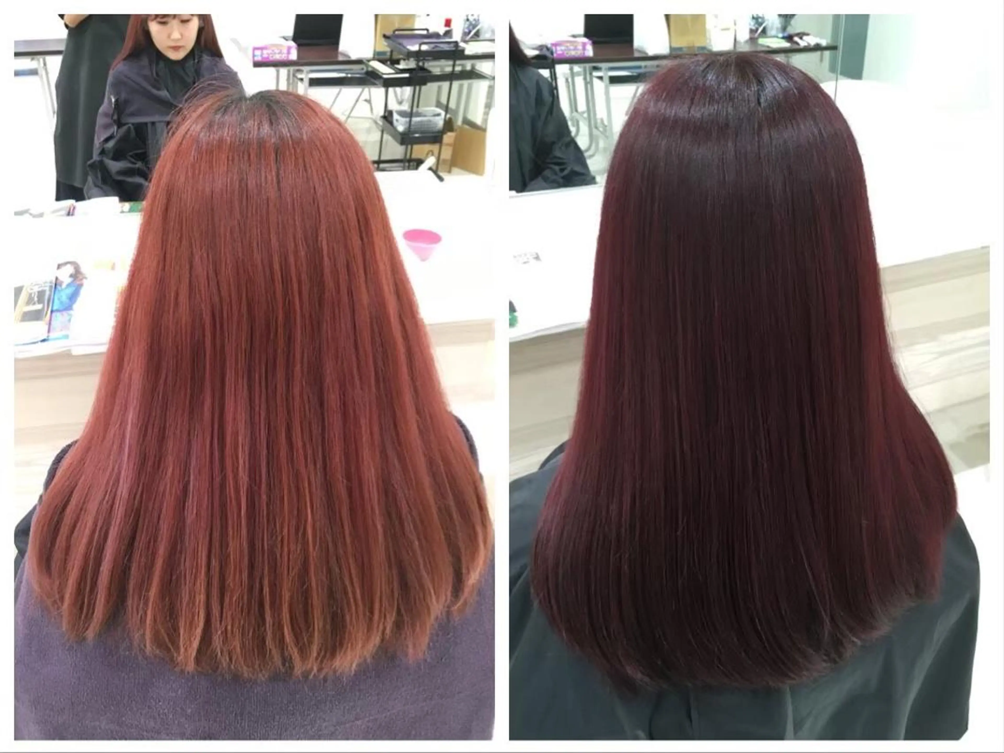 カラー 新島 美恵子のヘアスタイル