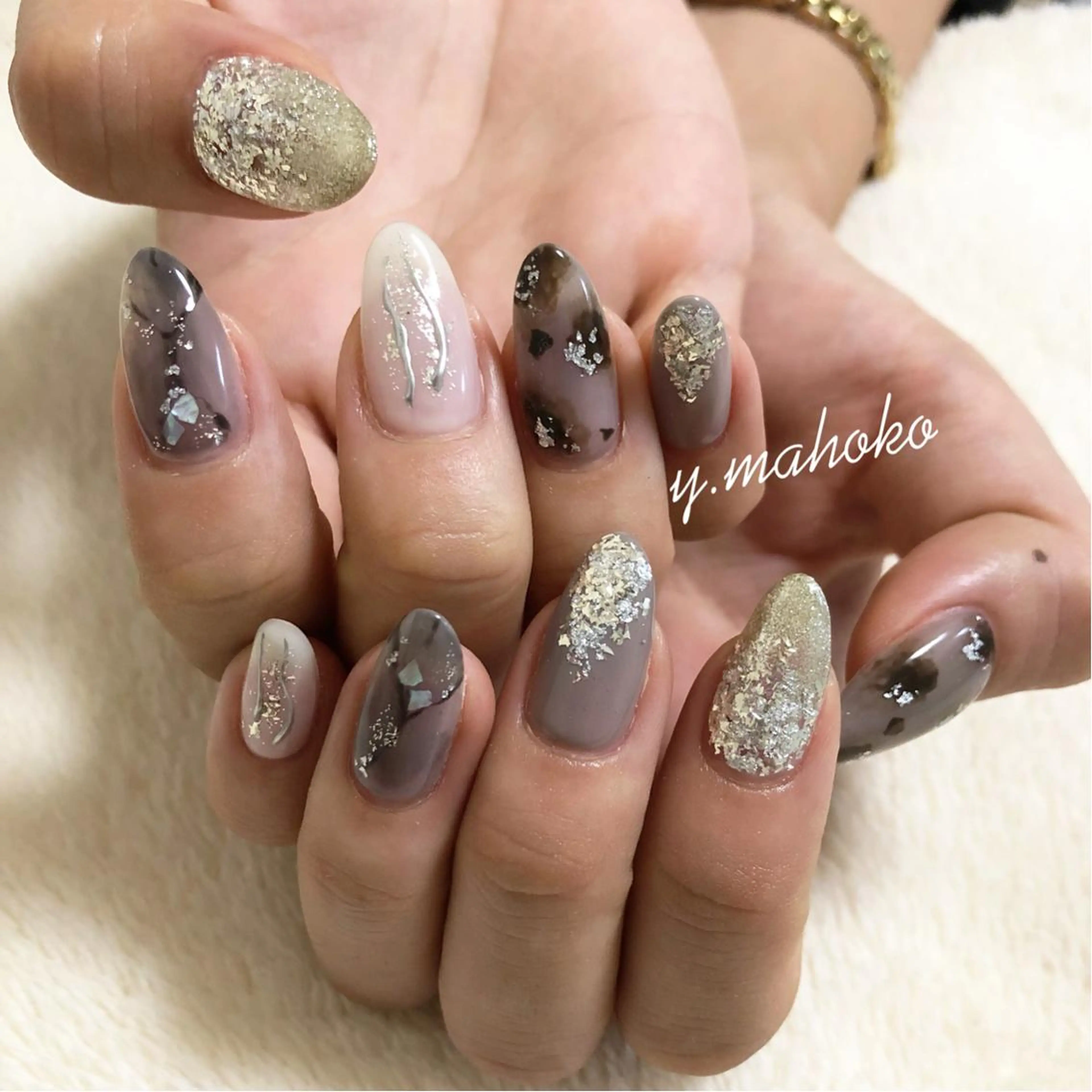ネイル ハンドネイル She nail studio 原宿所属・パラジェル有/ スカルプ/mahoのネイルデザイン