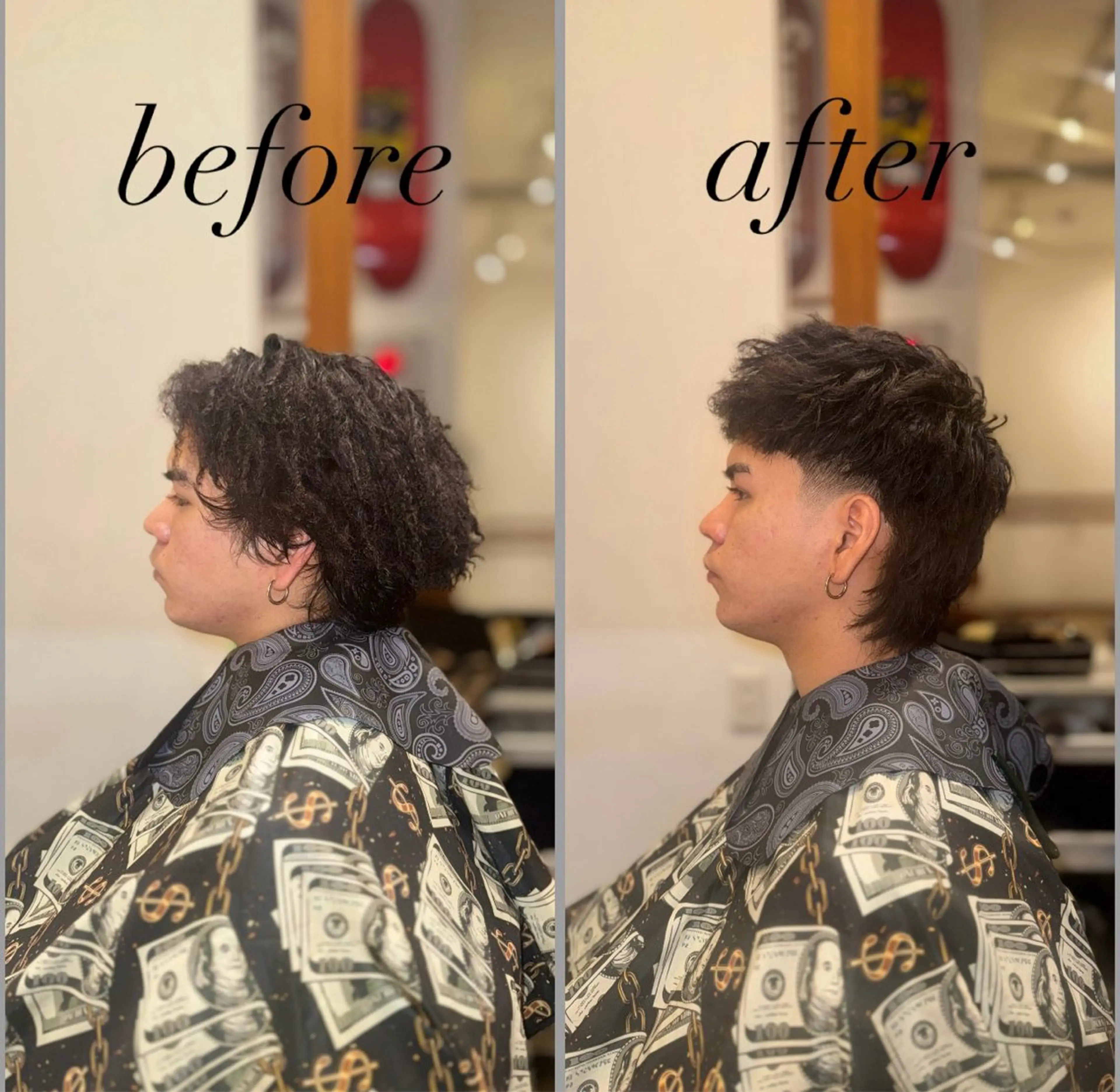 メンズ メンズウルフカット マレットヘア ウルフカット カット 生盛 一郎のヘアスタイル