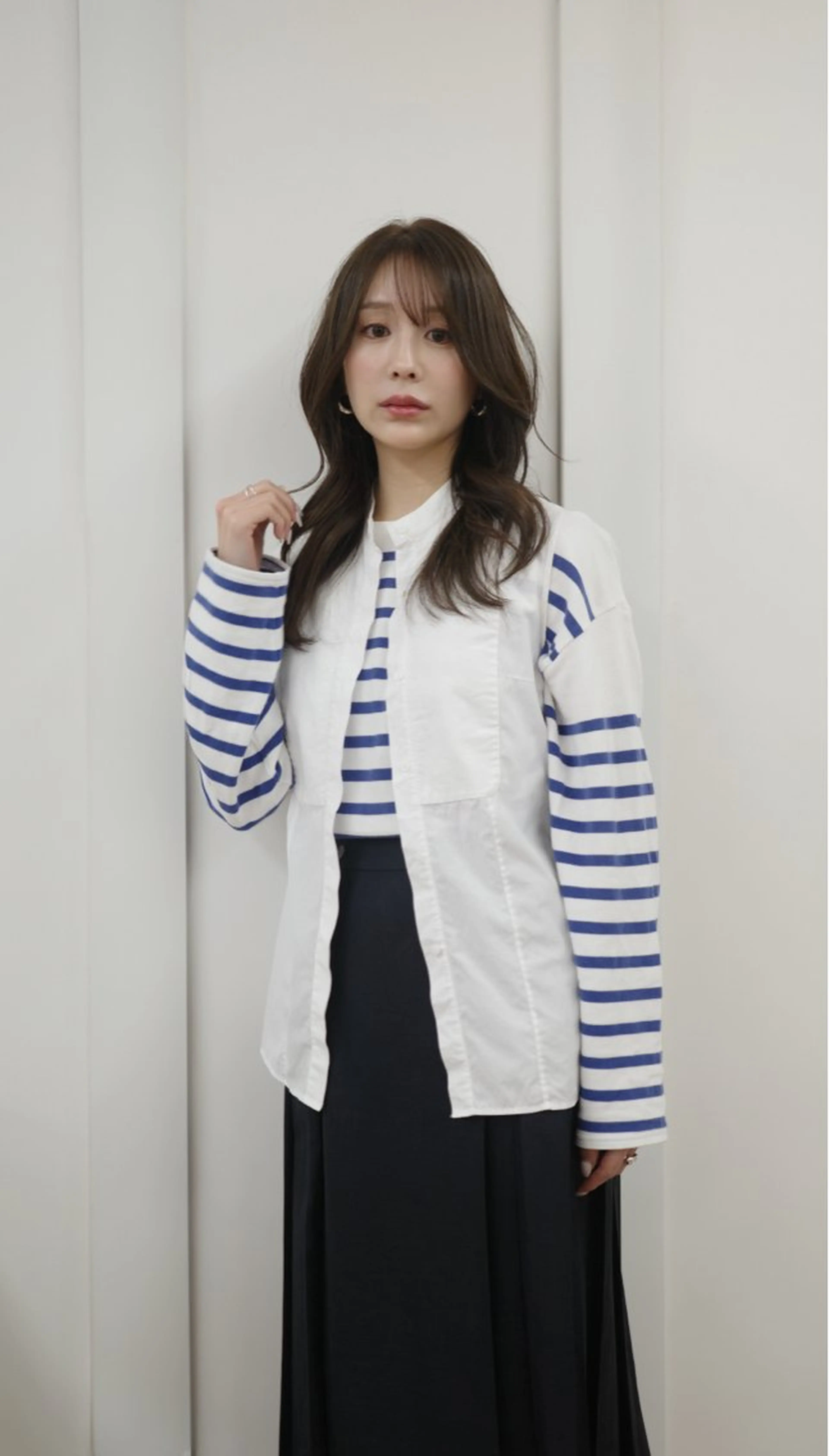 セミロング カラー バレイヤージュ ベージュカラー ブリーチ デザインカラー グレージュ カット ヘアカラー トリートメント opus 店長大和 レイヤー/赤み消しのヘアスタイル