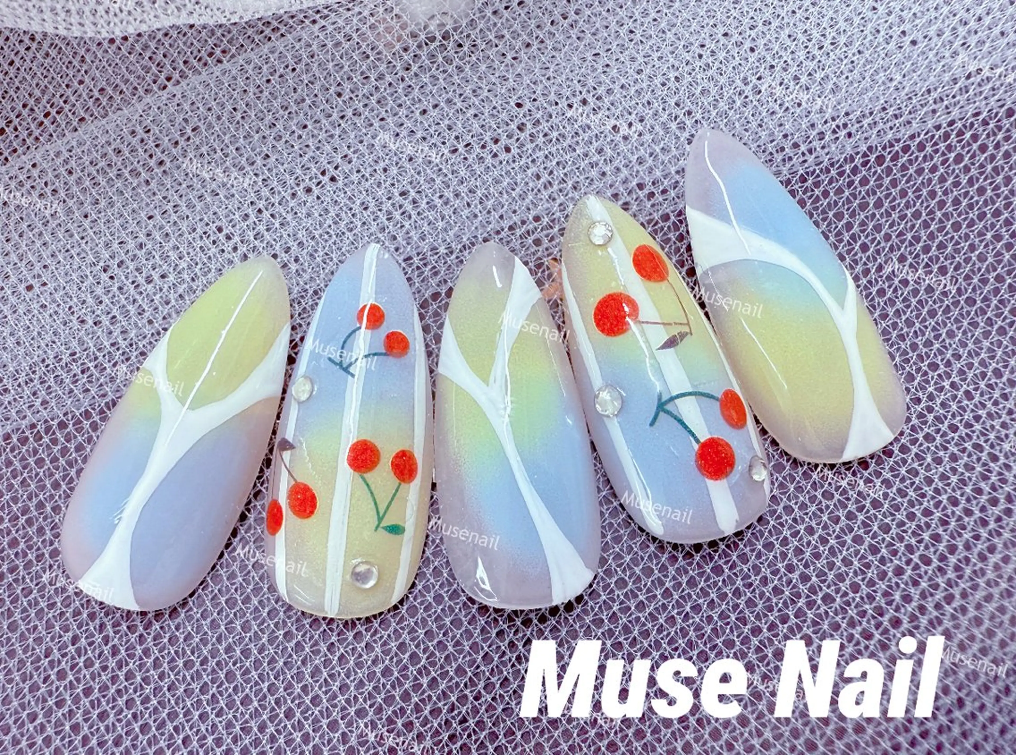 ネイル フットネイル ジェルネイル 韓国ネイル マグネットネイル ミラーネイル muse nailのネイルデザイン