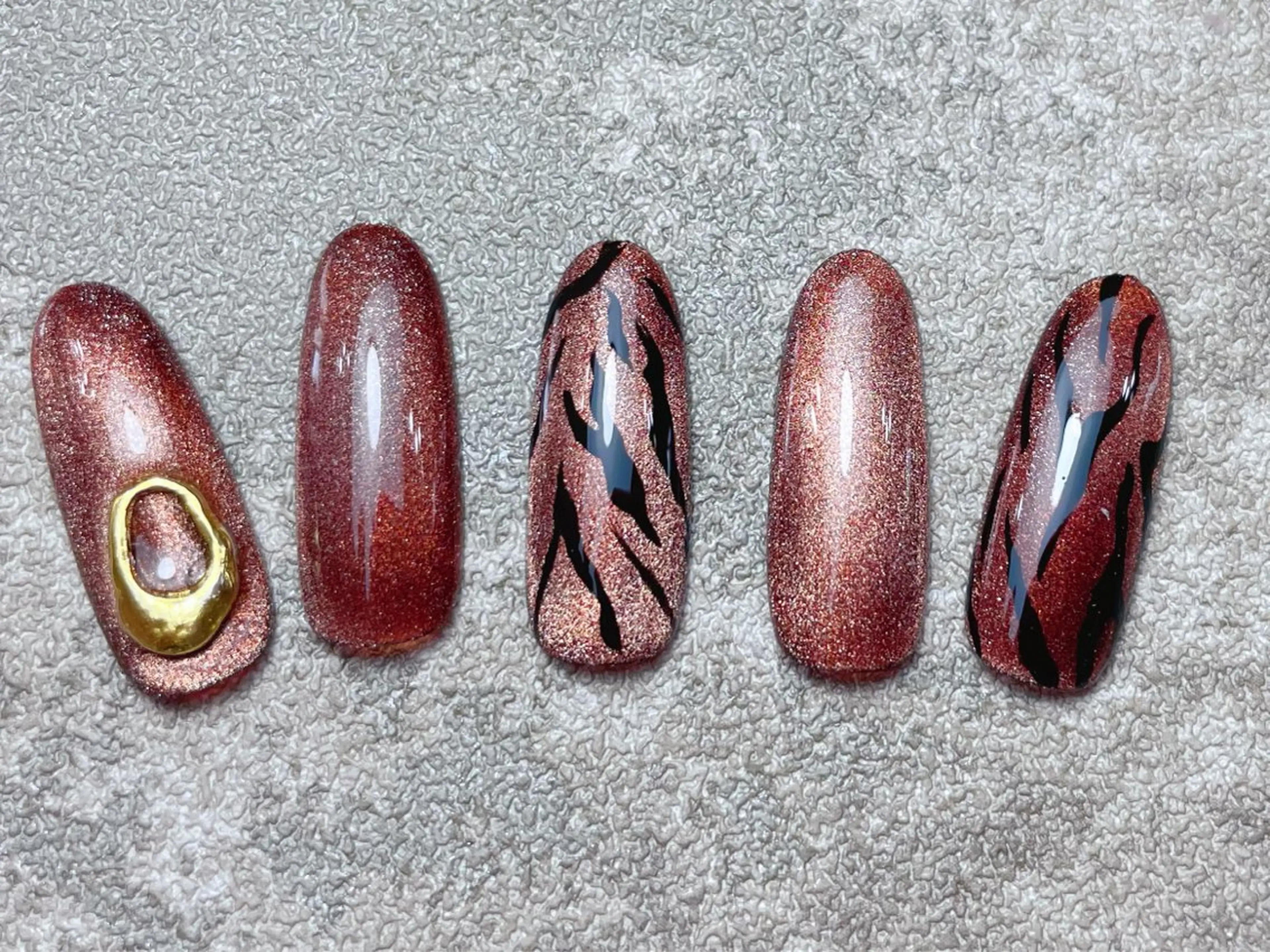 ネイル ハンドネイル マジック ミラーのネイルデザイン