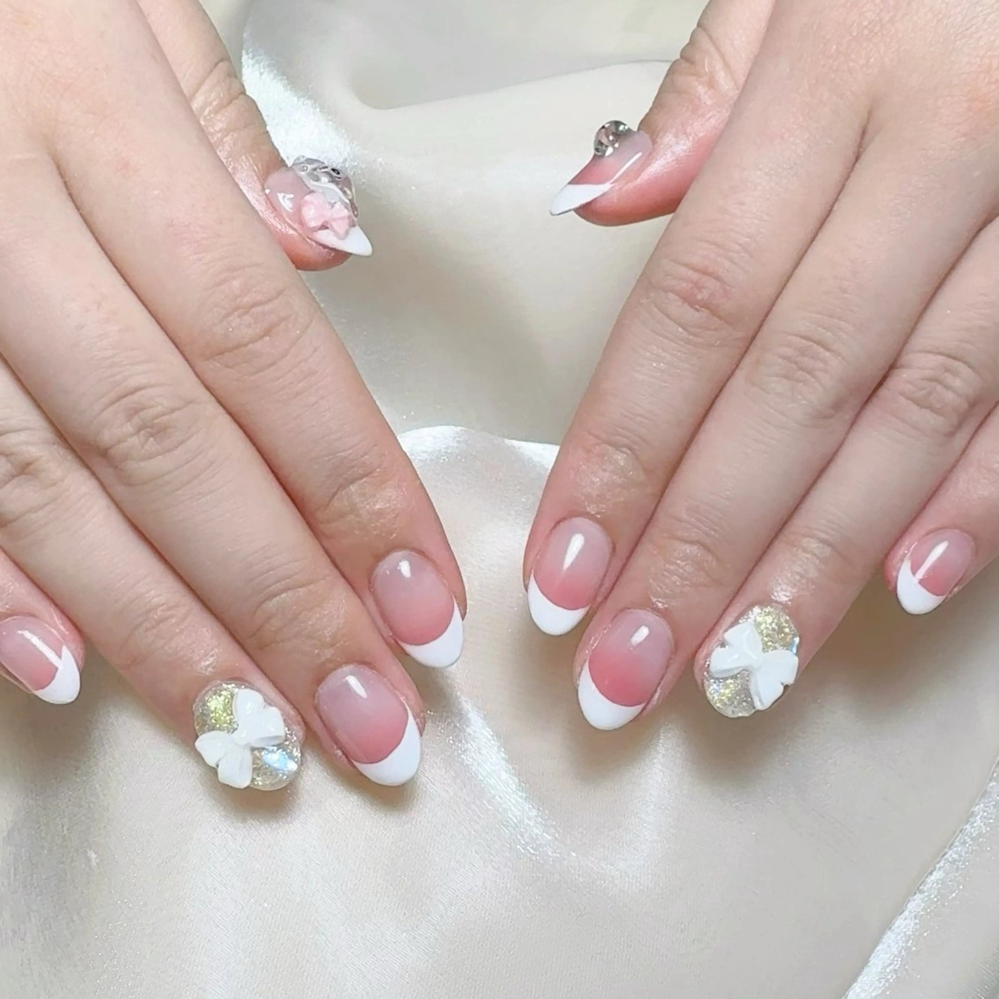 メンズ ネイル メンズ韓国風 アートネイル オーロラネイル ガーリー キラキラネイル ハンドネイル Nail salon 木にいるのネイルデザイン