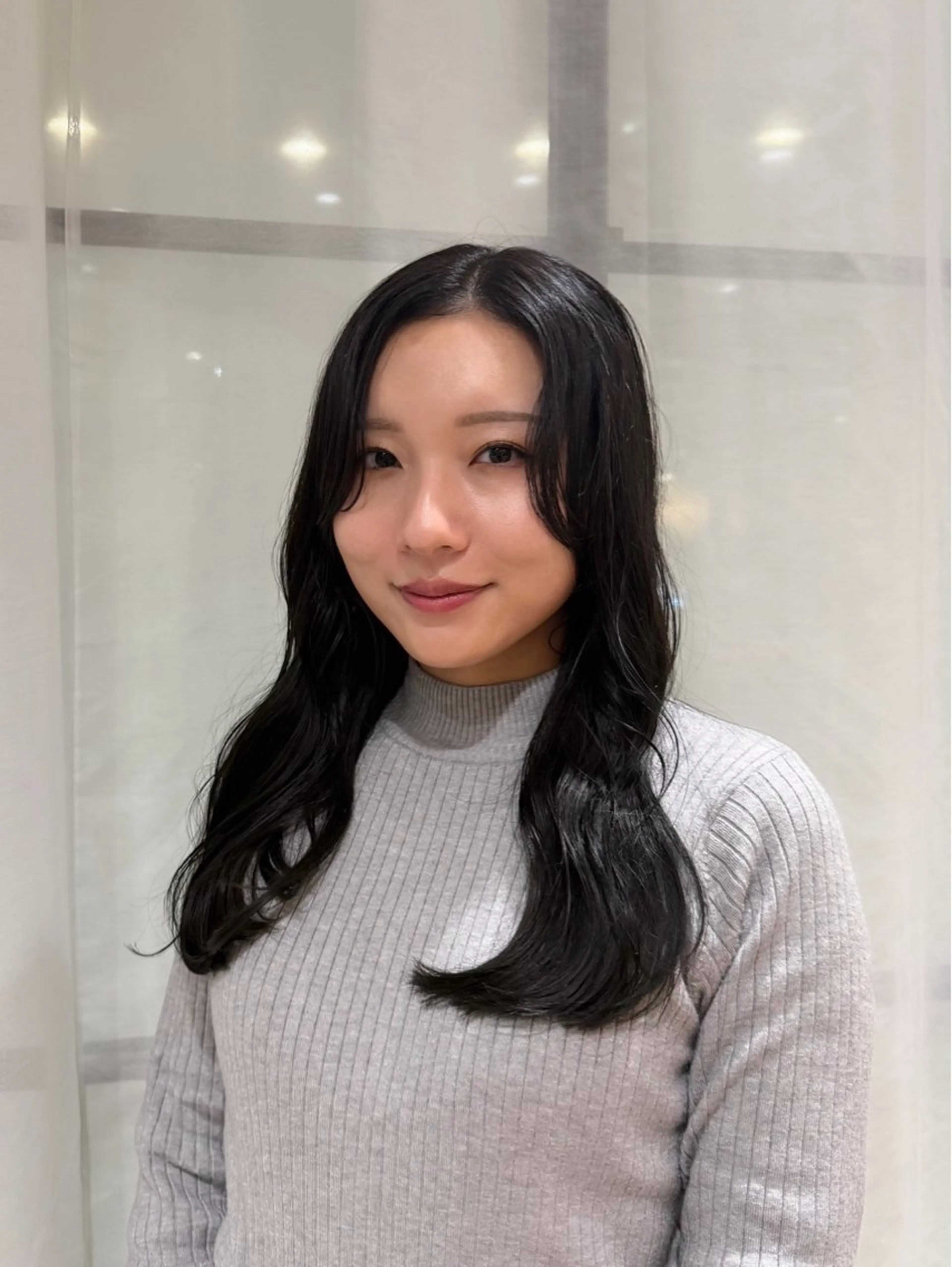 セミロング カラー ブルーカラー ブルーグレー ブルーグレージュ グレージュ nana/ボブ/ レイヤー/梅田のヘアスタイル