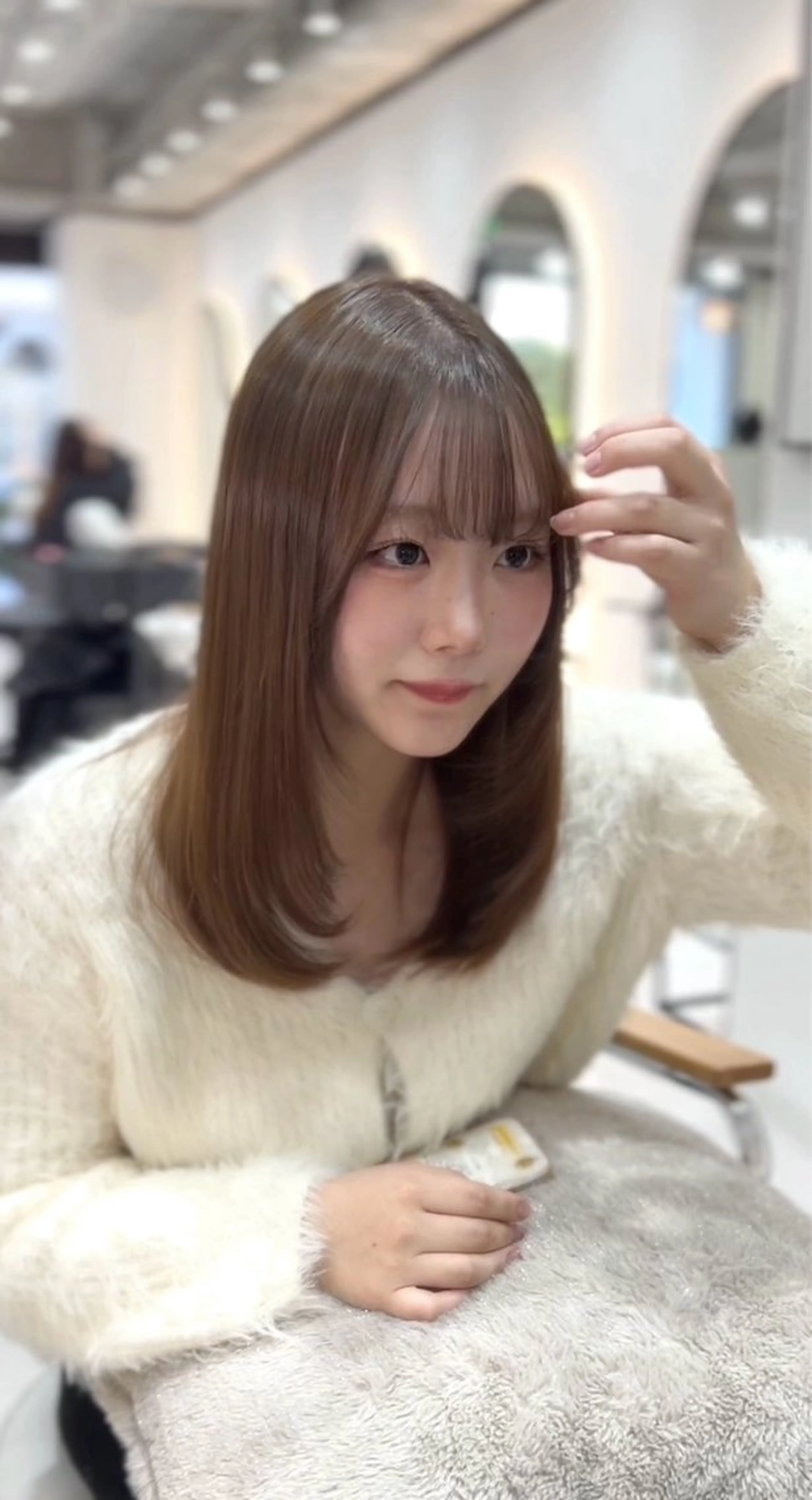 ロング カット ヘアカラー トリートメント 学生人気No1🩶 韓国風/艶髪/輝士のヘアスタイル