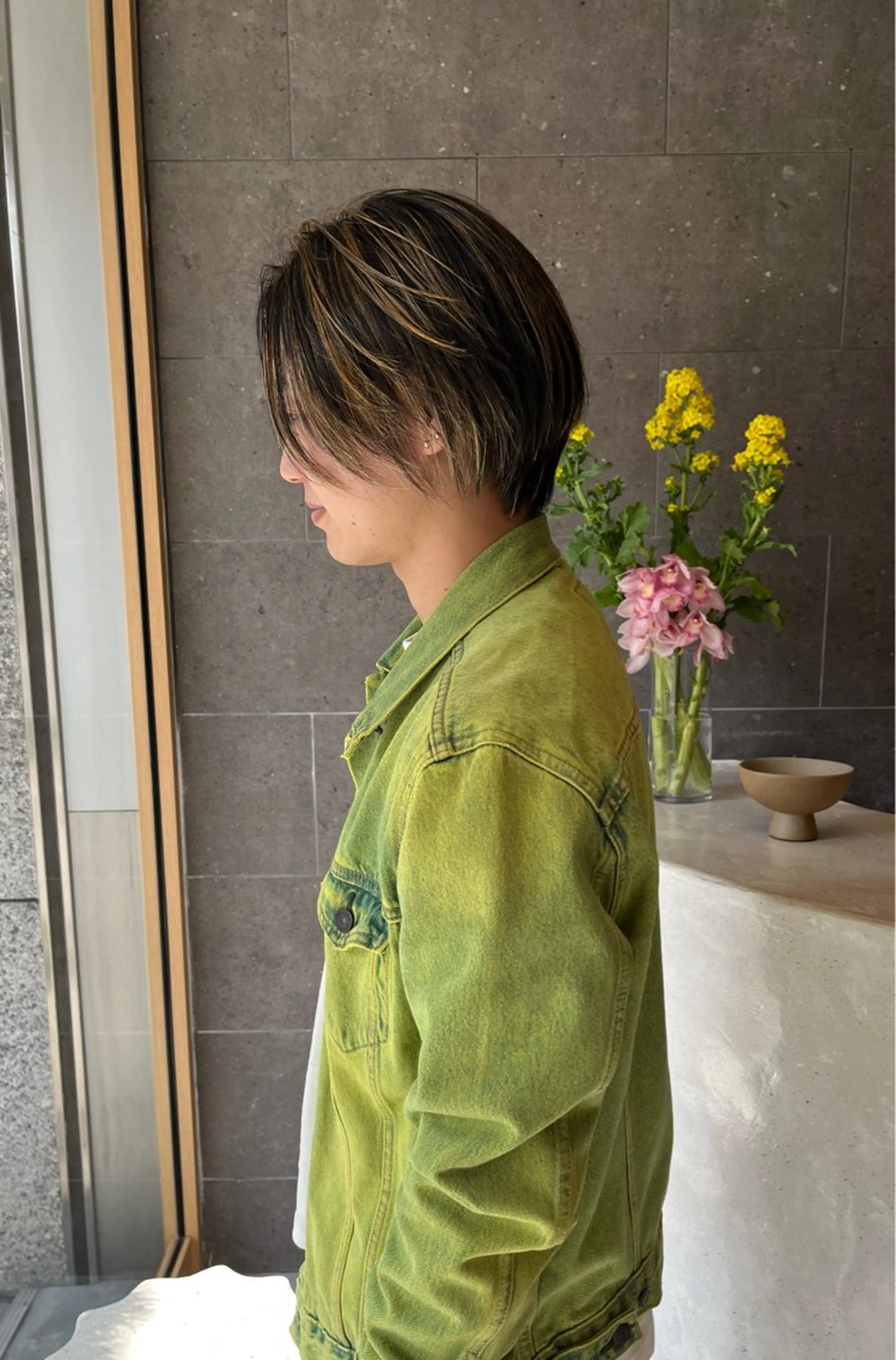 カラー メンズ ロエ平尾山荘所属・平尾/高宮/艶カラー /ハイライト/綜一郎のヘアスタイル