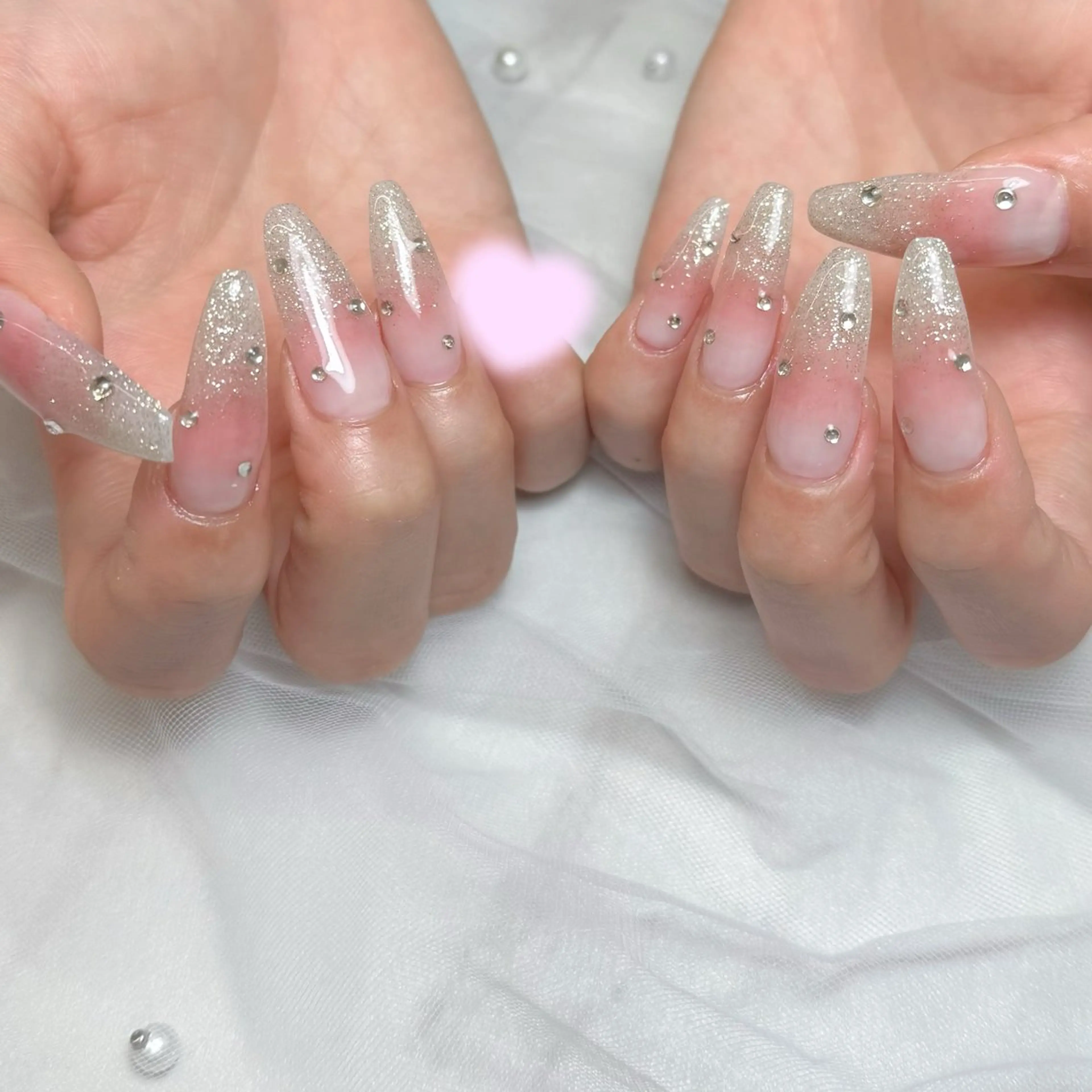 【10本チップ長さ出し】10本アート＋パーツ付け放題🎀当日デザインの相談OK🫶🏻オフケア込みの写真