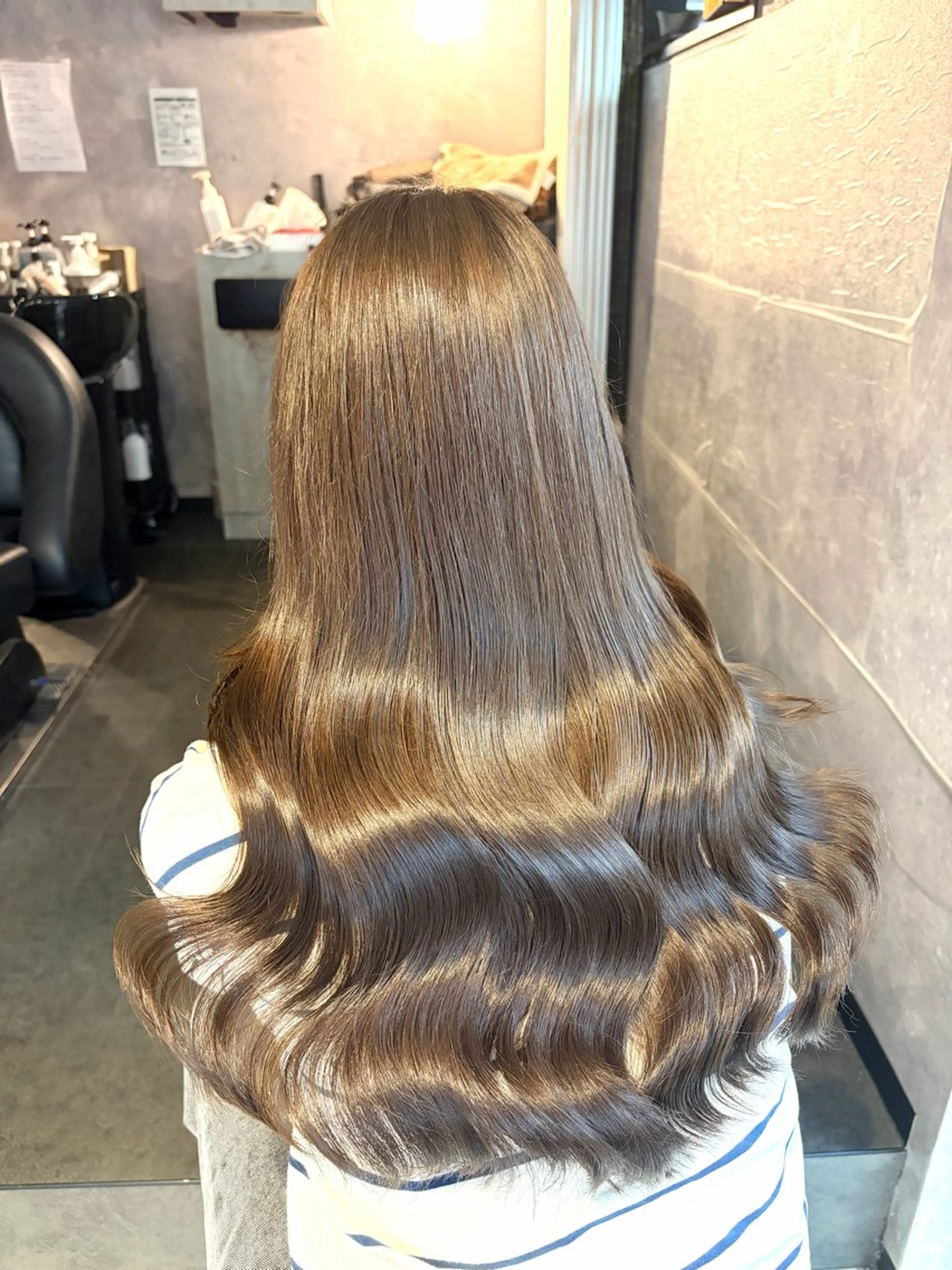 ロング カラー カット ヘアカラー 🩶鈴木茉奈🩶艶髪 /透明感/暖色カラーのヘアスタイル