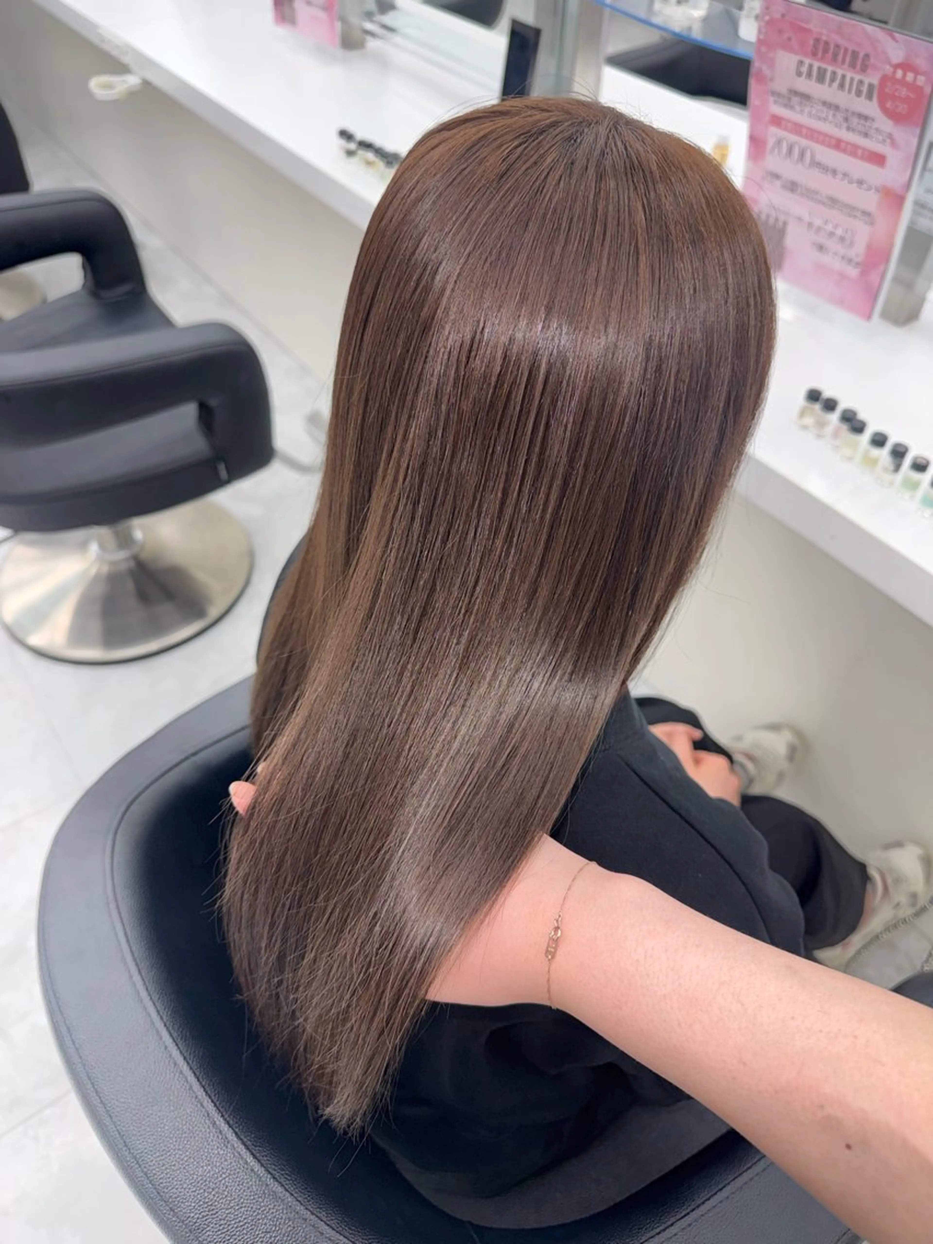 ロング カラー カット 縮毛矯正 海外girl/ハイト ーン/riko🫧のヘアスタイル