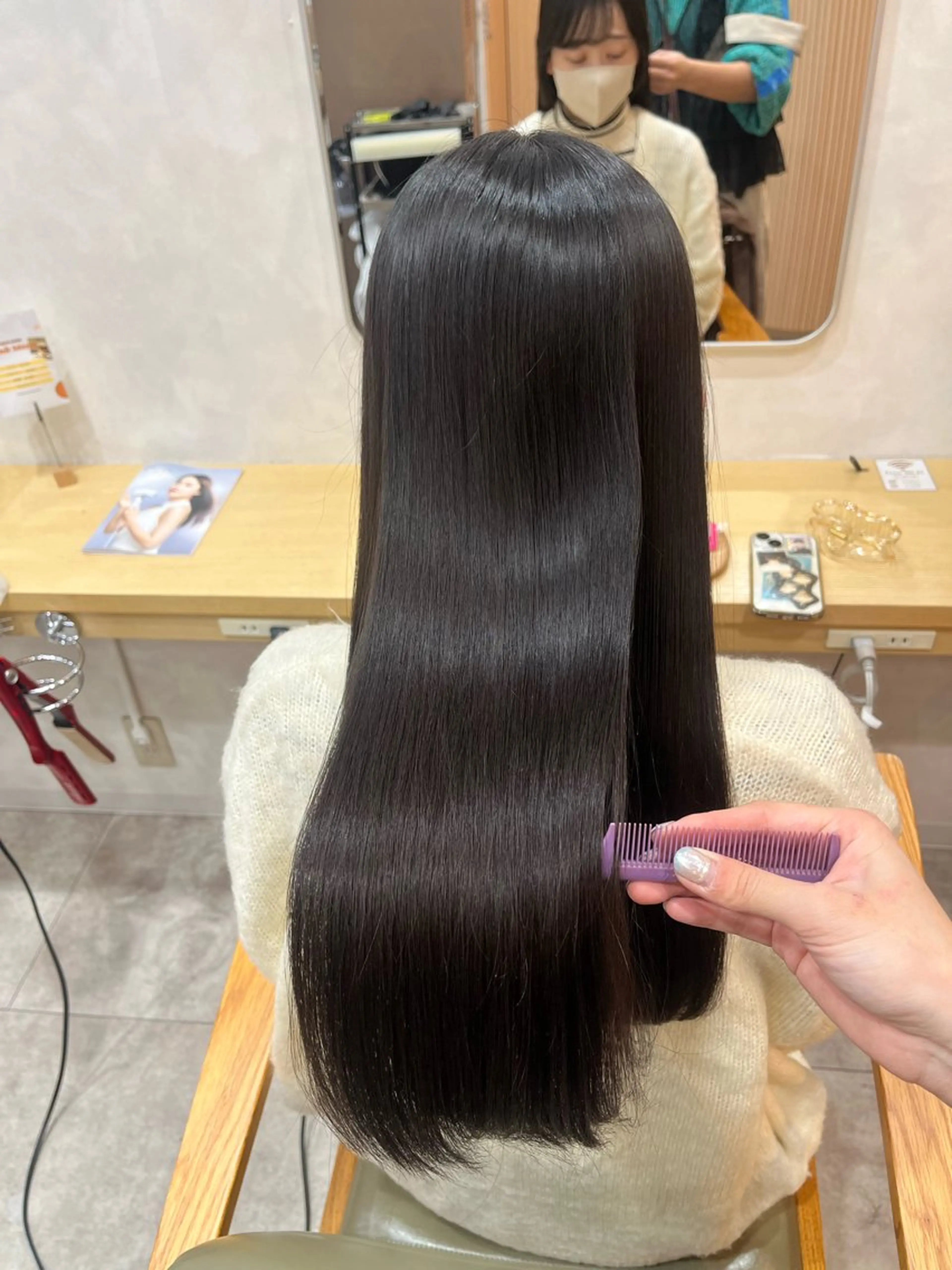 ロング カット 縮毛矯正 トリートメント 髪質改善/レイヤー/ ボブ/磯野史歩のヘアスタイル