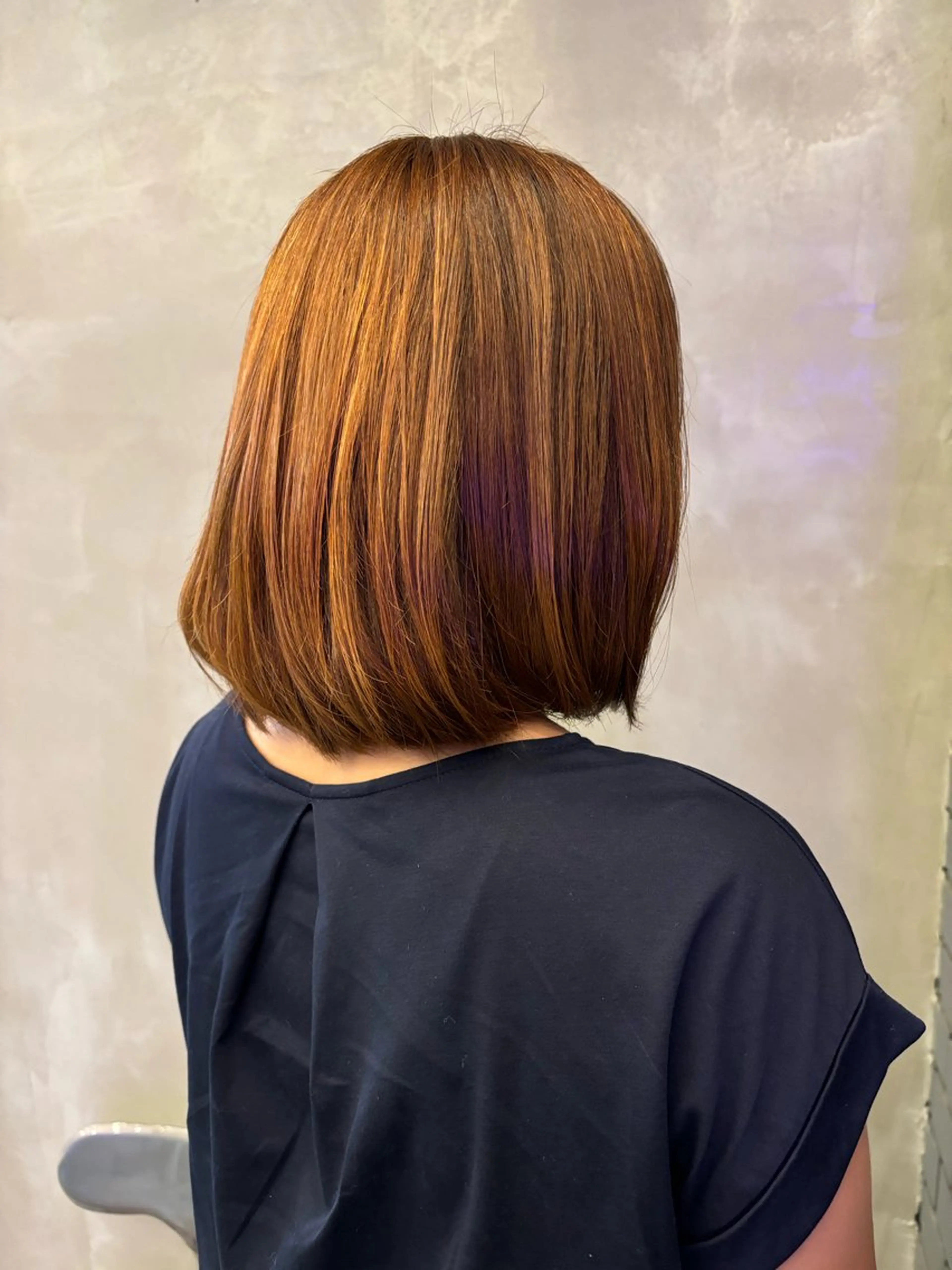 セミロング ハイライト 田中 綾乃のヘアスタイル