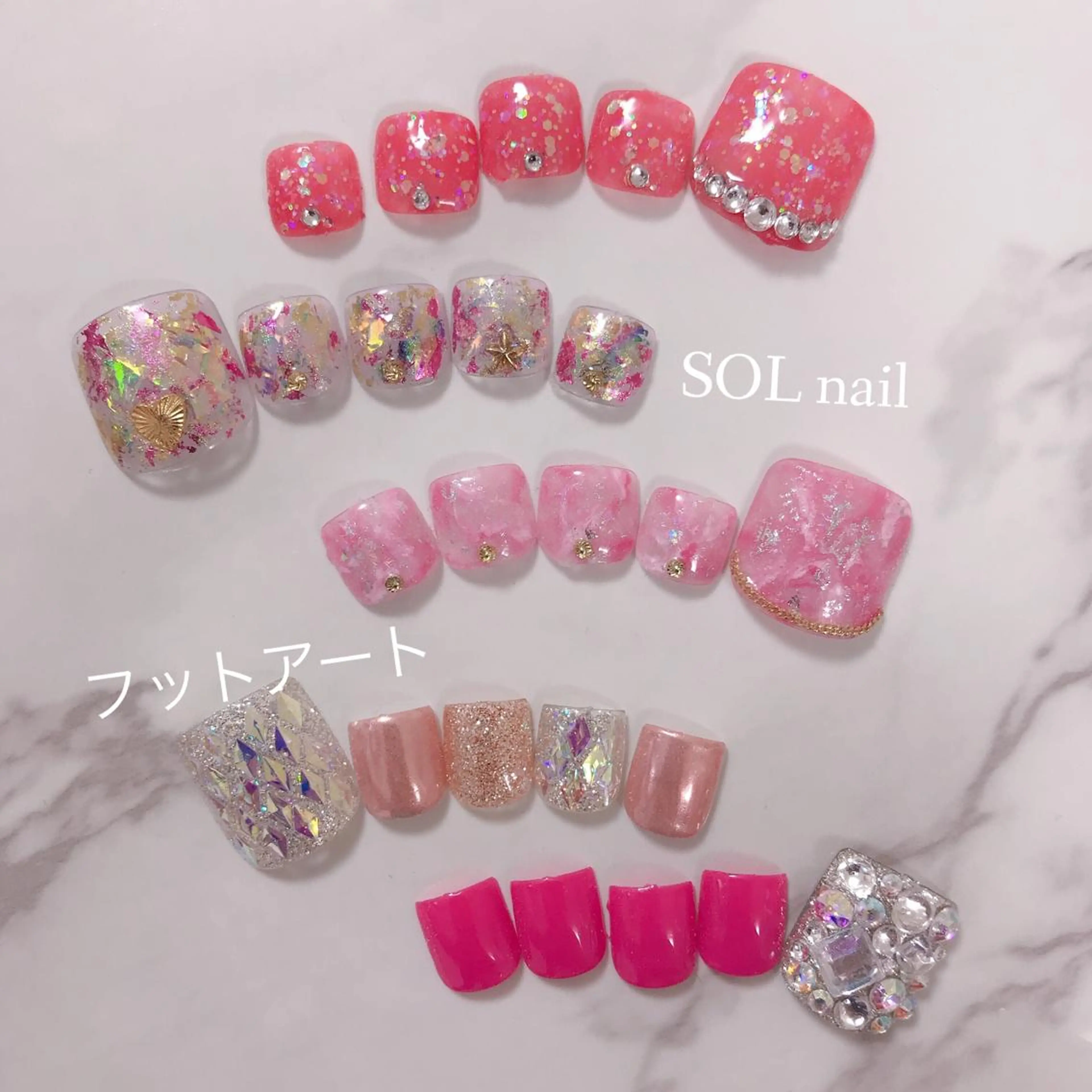 ネイル アートネイル フットネイル SOL NAILのネイルデザイン