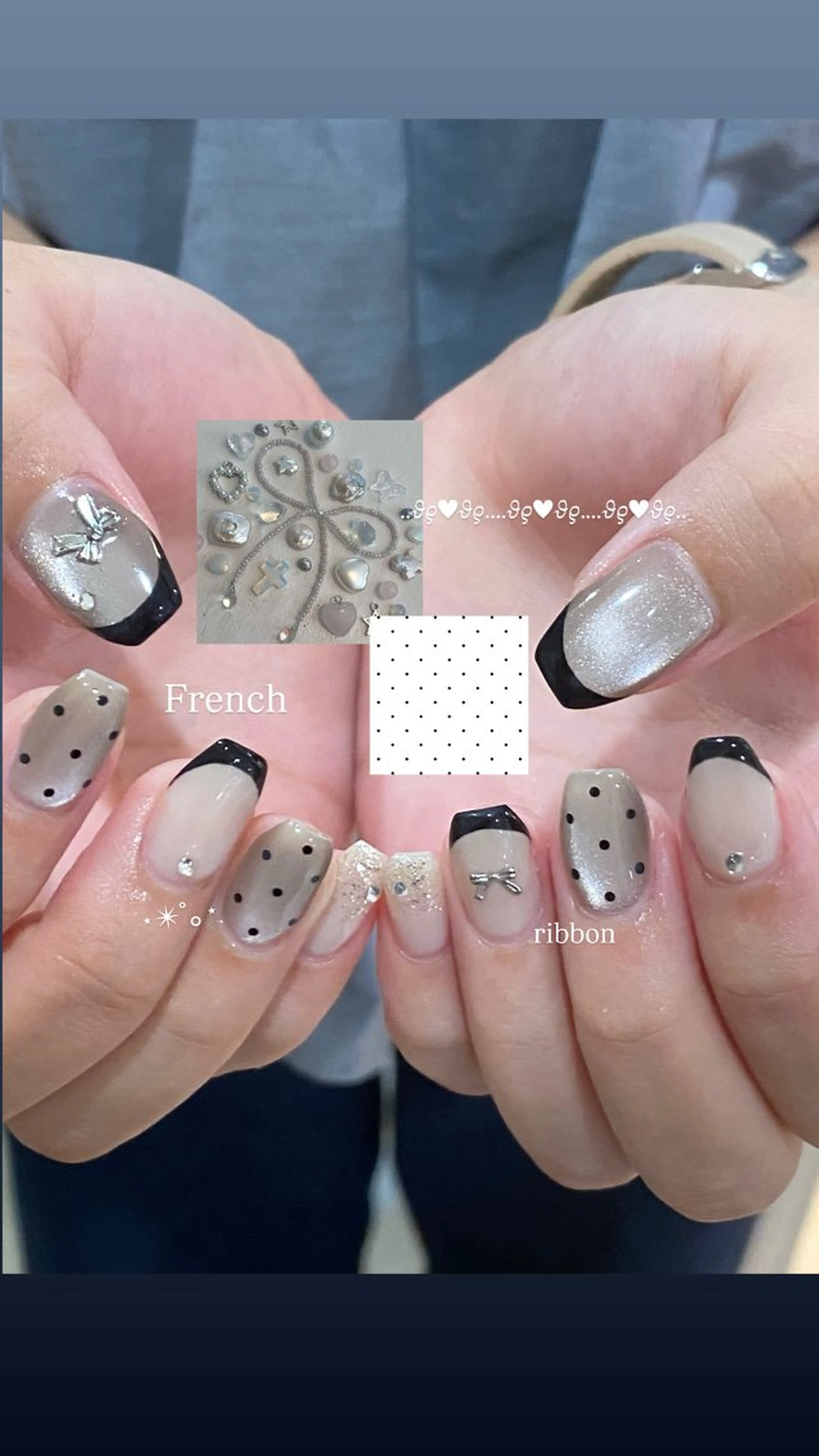 ネイル フレンチネイル グラデーション 氷ネイル・うるうるネイル 韓国ネイル マグネットネイル Bianca 今池店 Nishikawaのマツエク・マツパデザイン