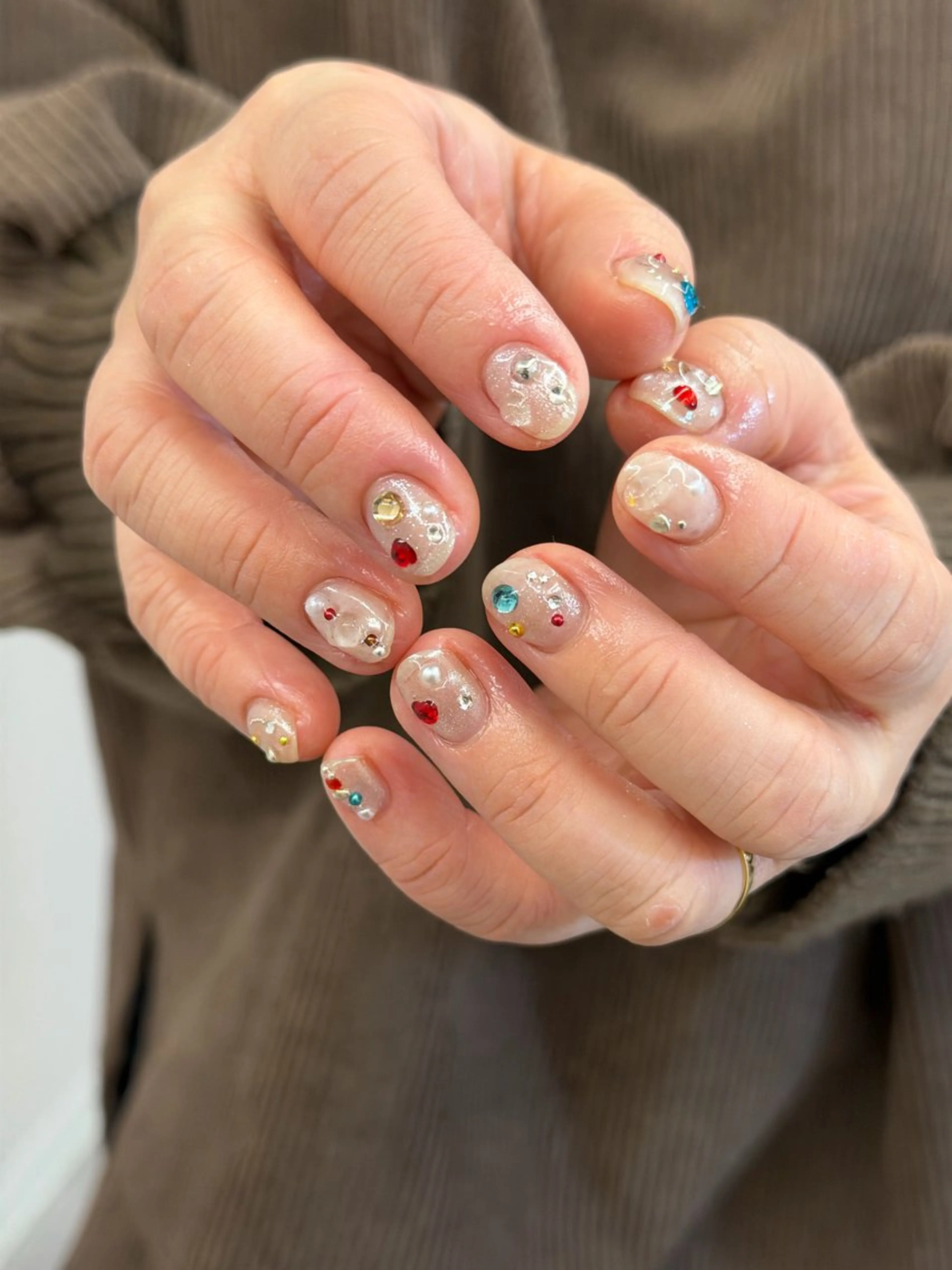 ネイル フラッシュネイル ジェルネイル マグネットネイル ニュアンスネイル パラジェル ハンドネイル ハンドケア Bana_ Nailのネイルデザイン