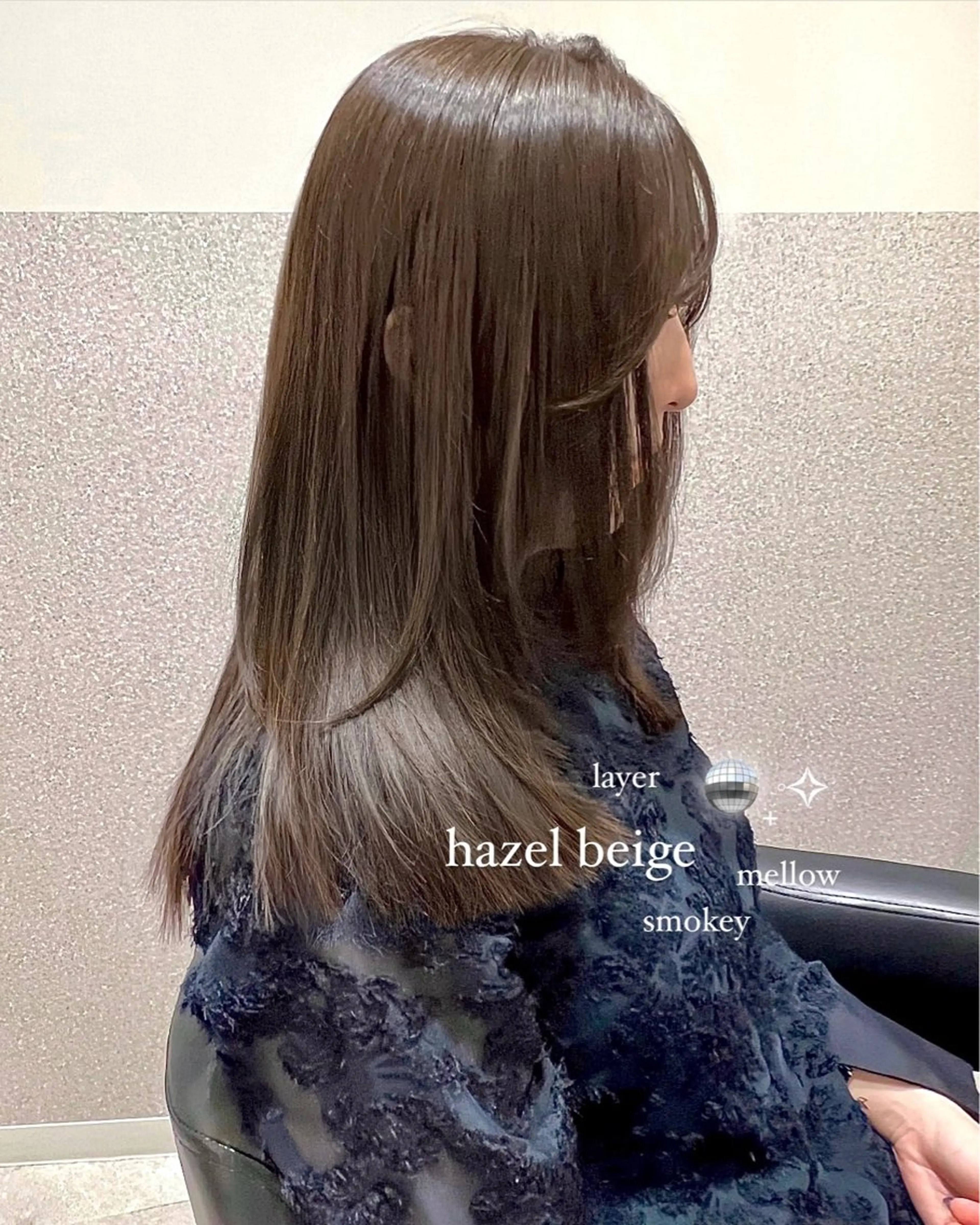 セミロング カラー 透明感カラー 似合わせカット カット ヘアカラー トリートメント 赤み消し/透明感 🪽◝✩ 武者春花のヘアスタイル