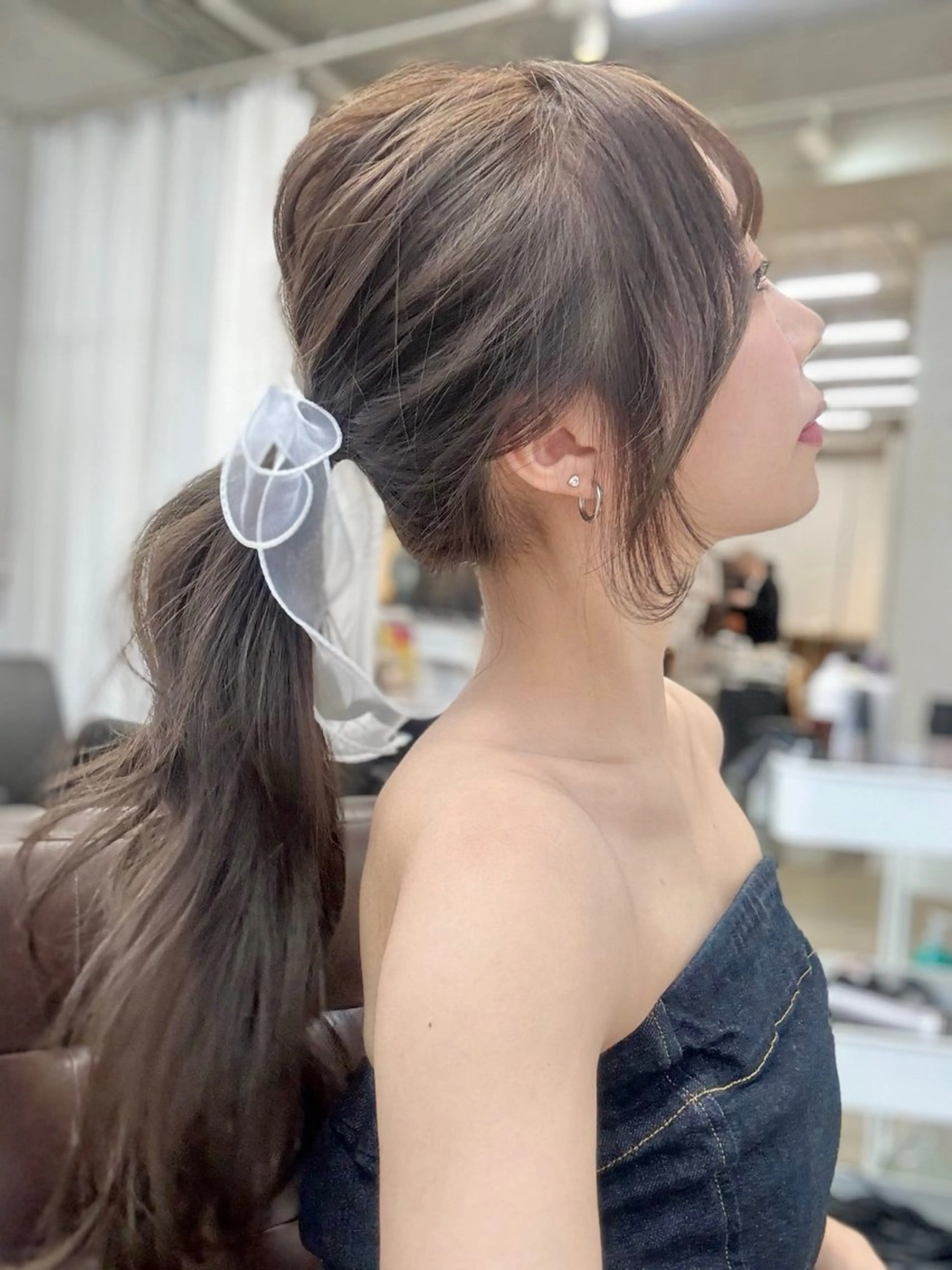 ロング カラー ヘアアレンジ ブリーチ グレージュ ブリーチなしカラー 🎀taro ブリーチなしカラーのヘアスタイル