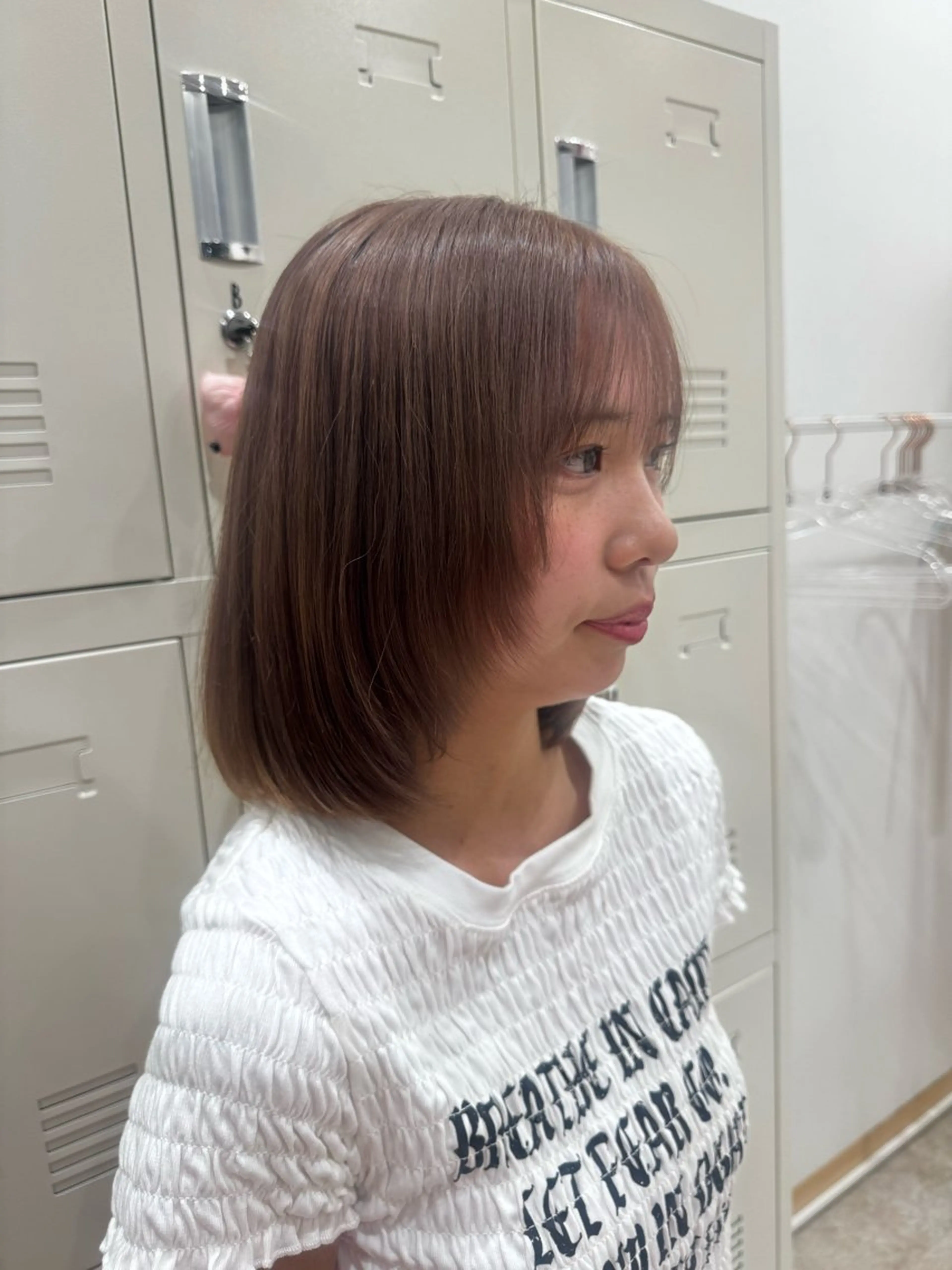 ミディアム カット ヘアカラー トリートメント 艶beige ♡ayana♡のヘアスタイル