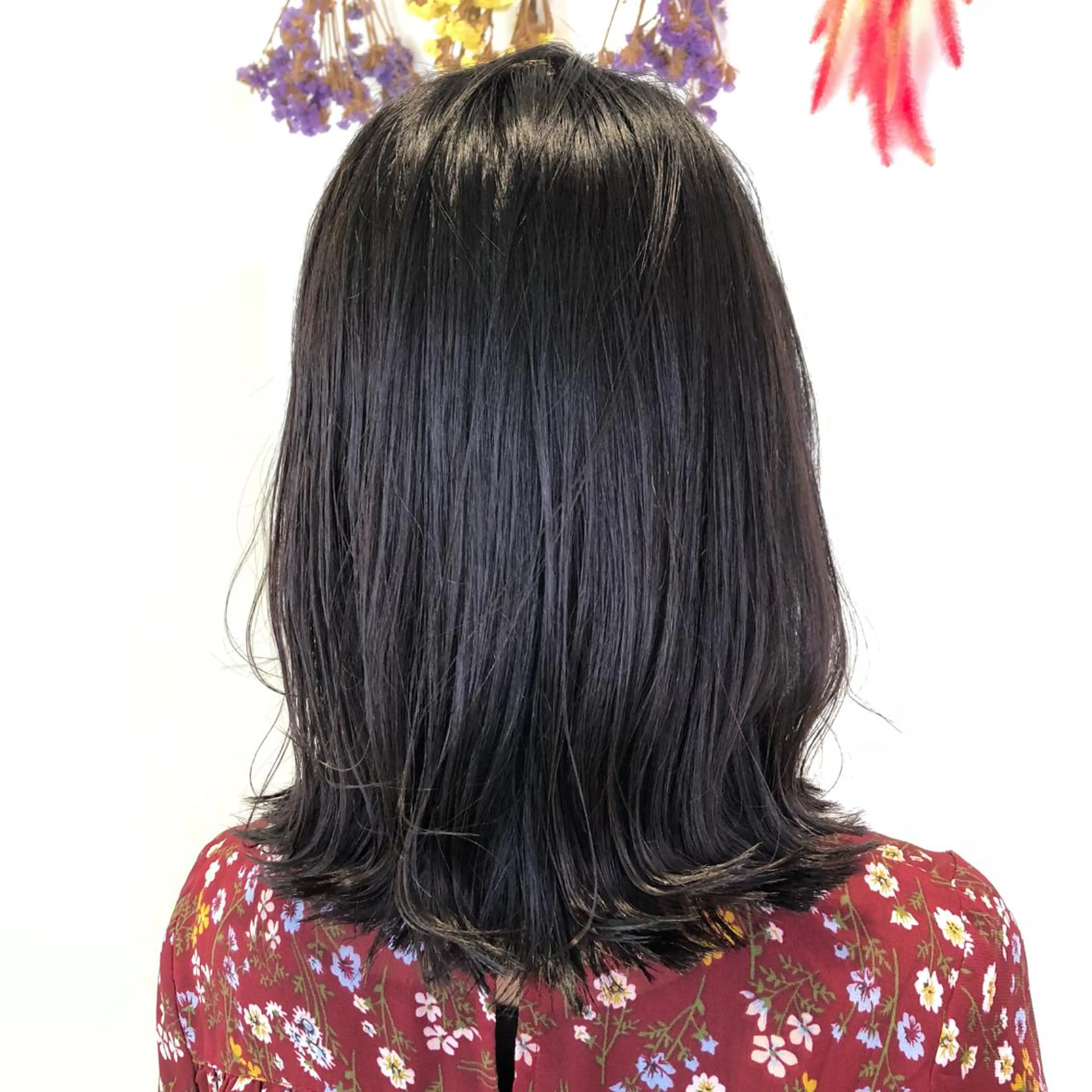 ミディアム カラー 小顔レイヤー/ ベージュ🤍Rieのヘアスタイル