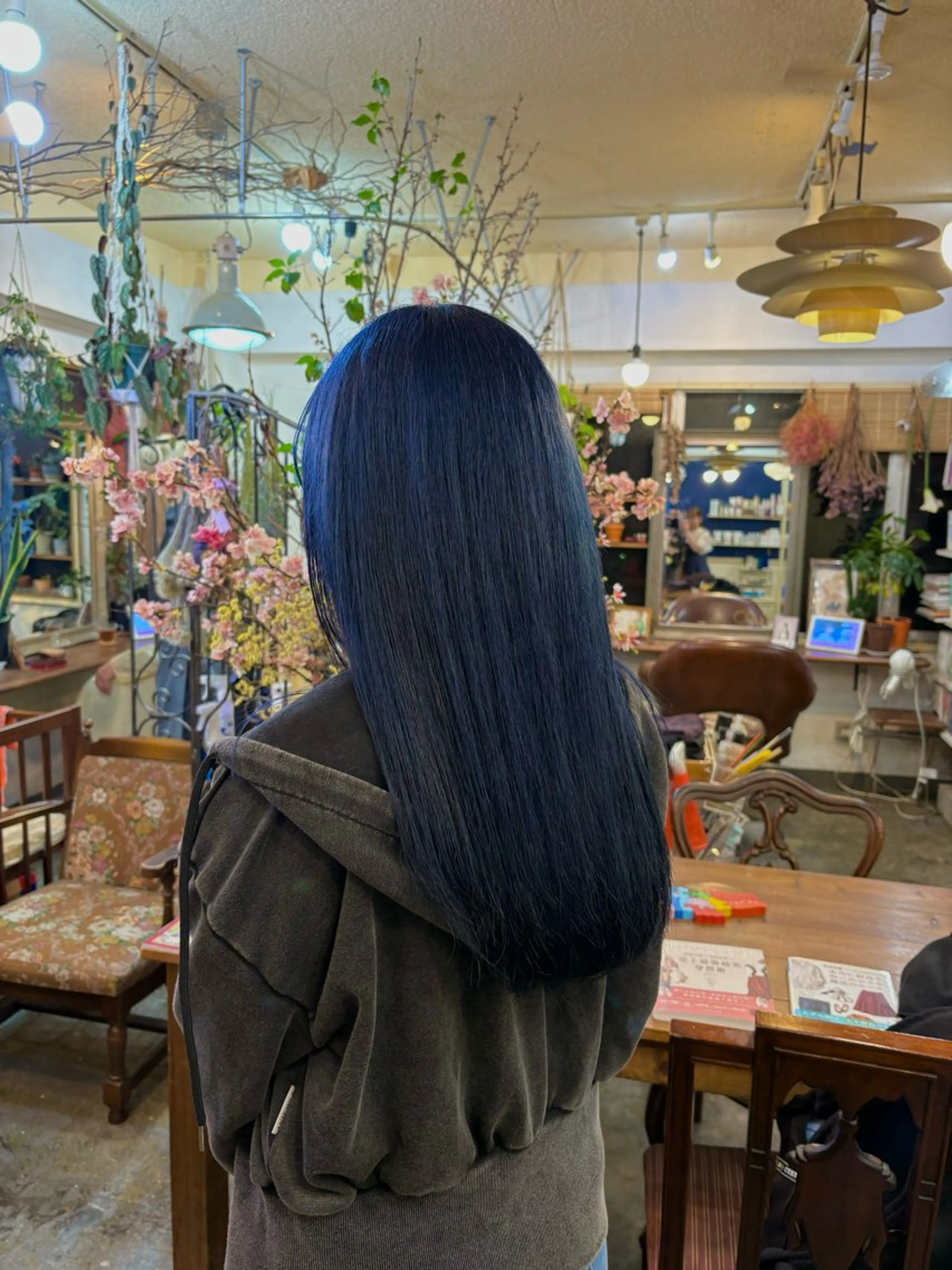 ロング カラー ブルーカラー ヘアカラー JuJu (orange)のマツエク・マツパデザイン