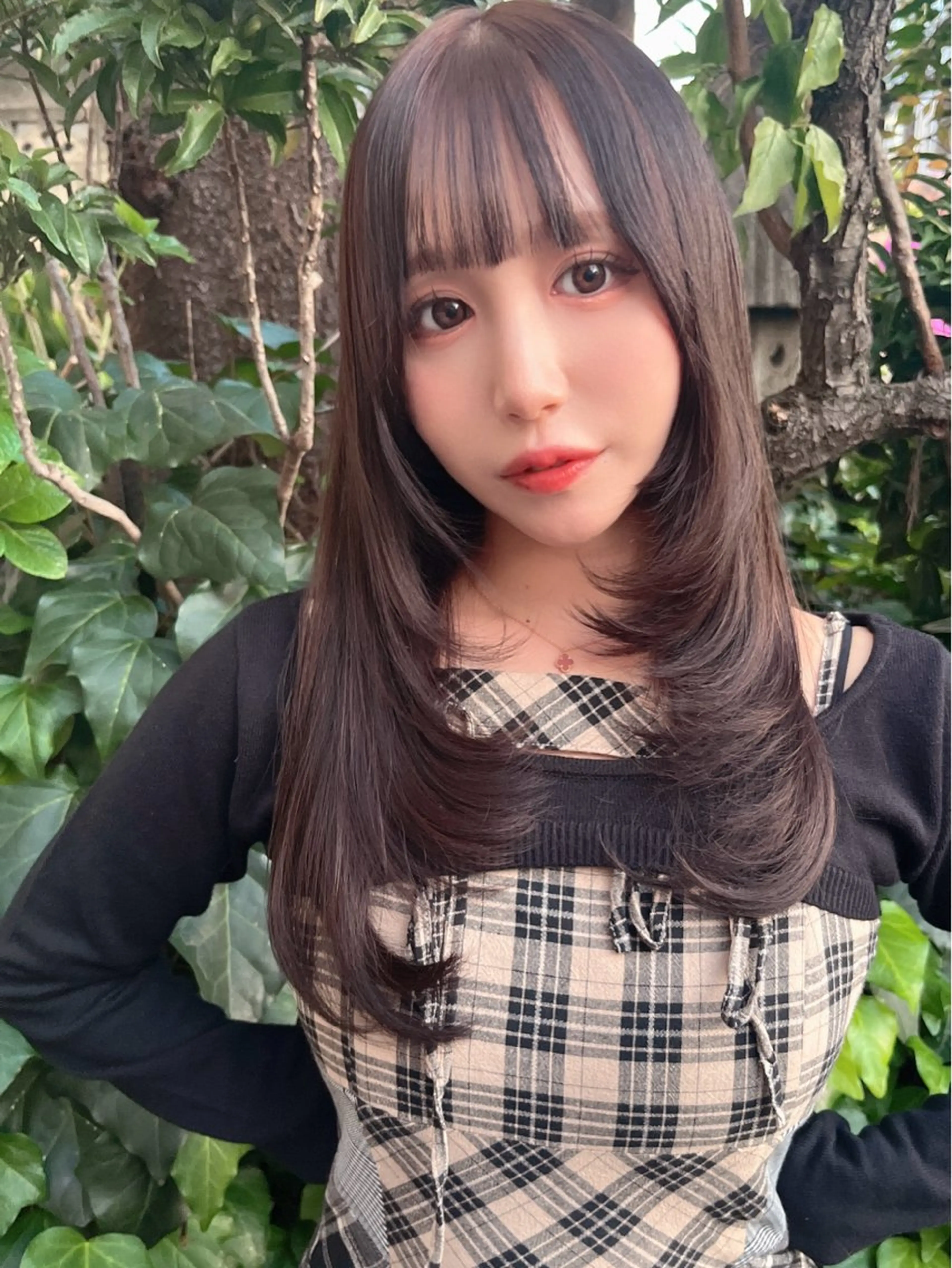 ミディアム 前髪&顔周りカット/ 韓国レイヤー/シバタのヘアスタイル