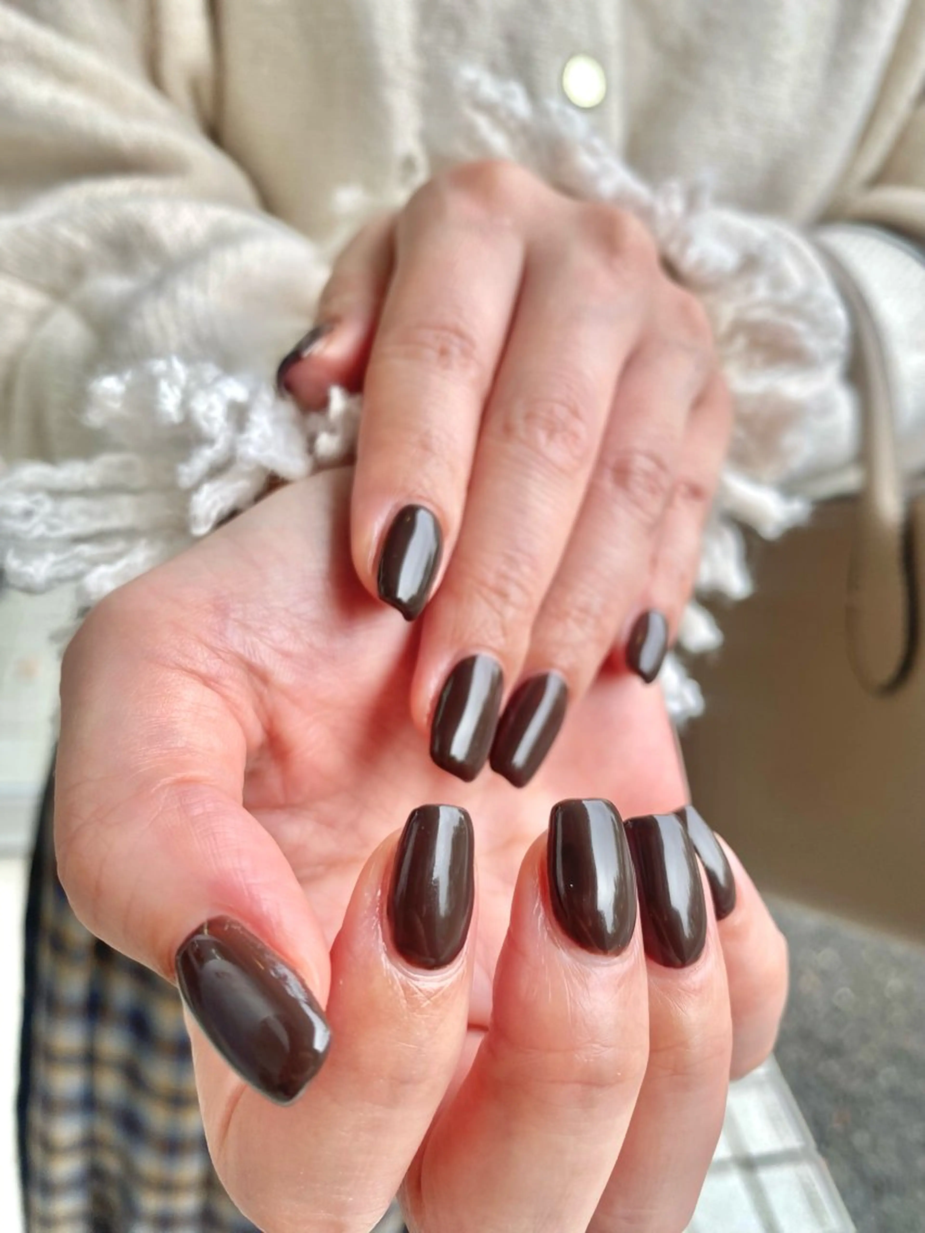 ネイル ブラウン ハンドネイル Teasiameme ヒノのネイルデザイン