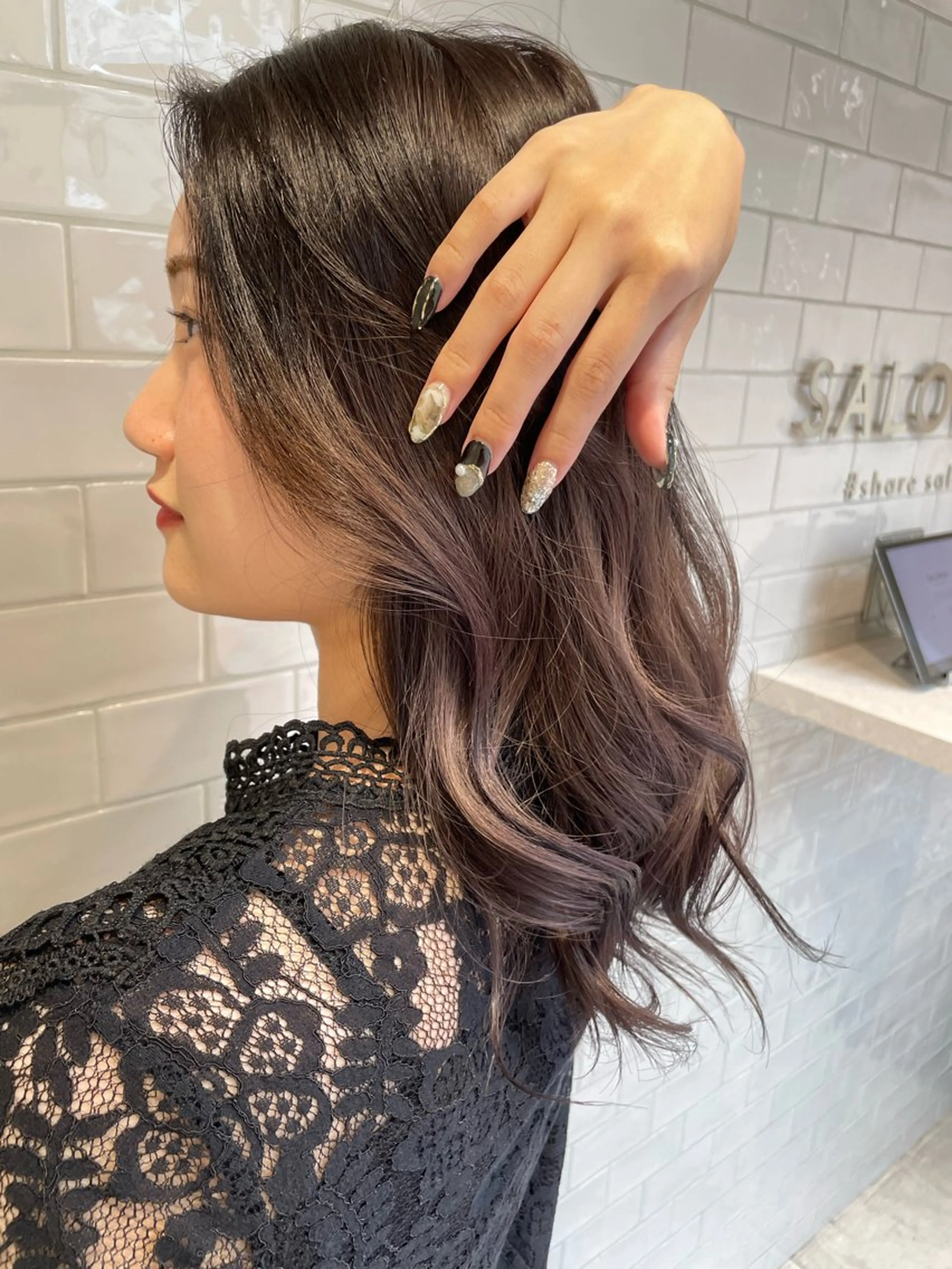 セミロング 大阪 美容師 林のヘアスタイル