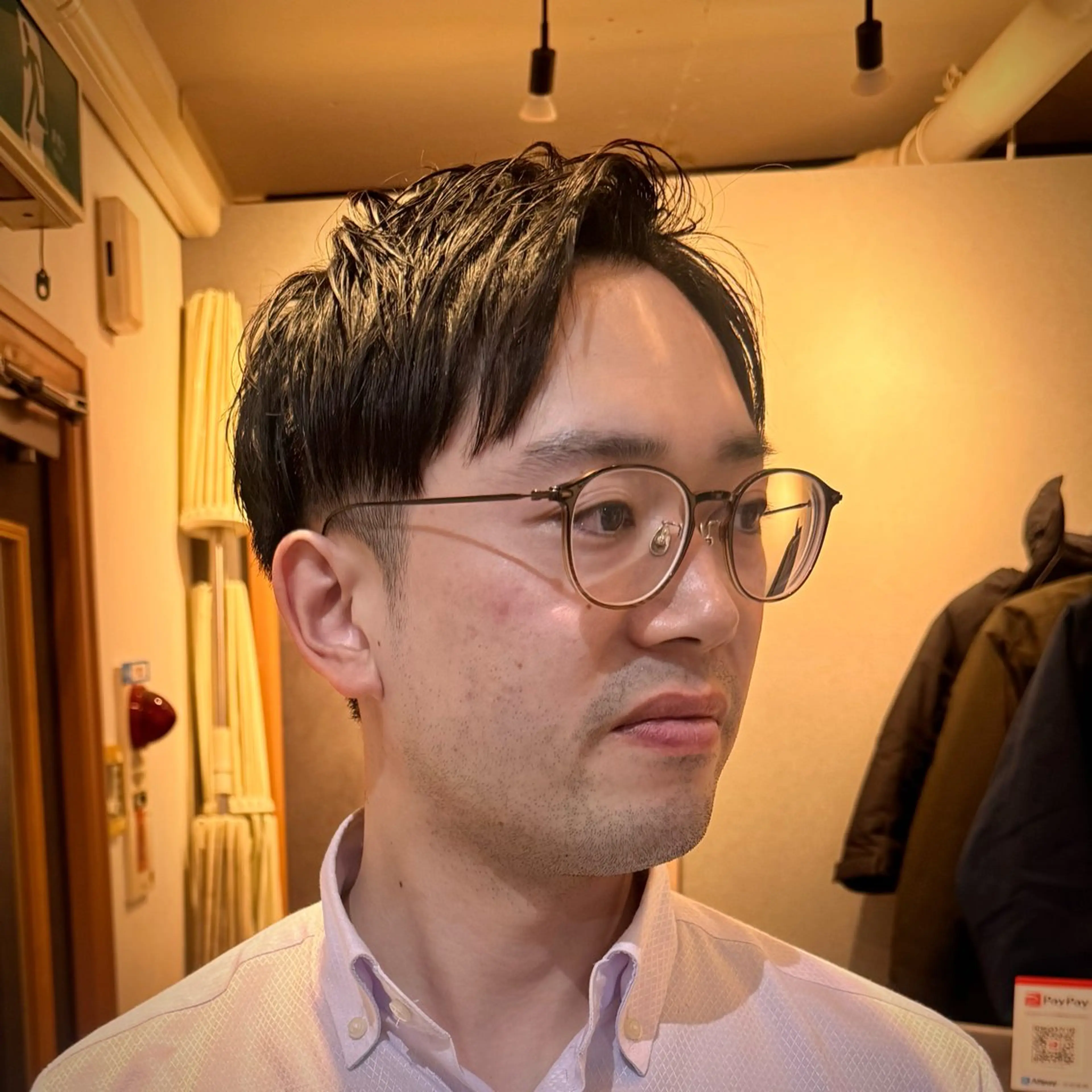 ショート メンズ アップバング ショートヘア カット 立川メンズカット/ メンズパーマ💈三上のヘアスタイル