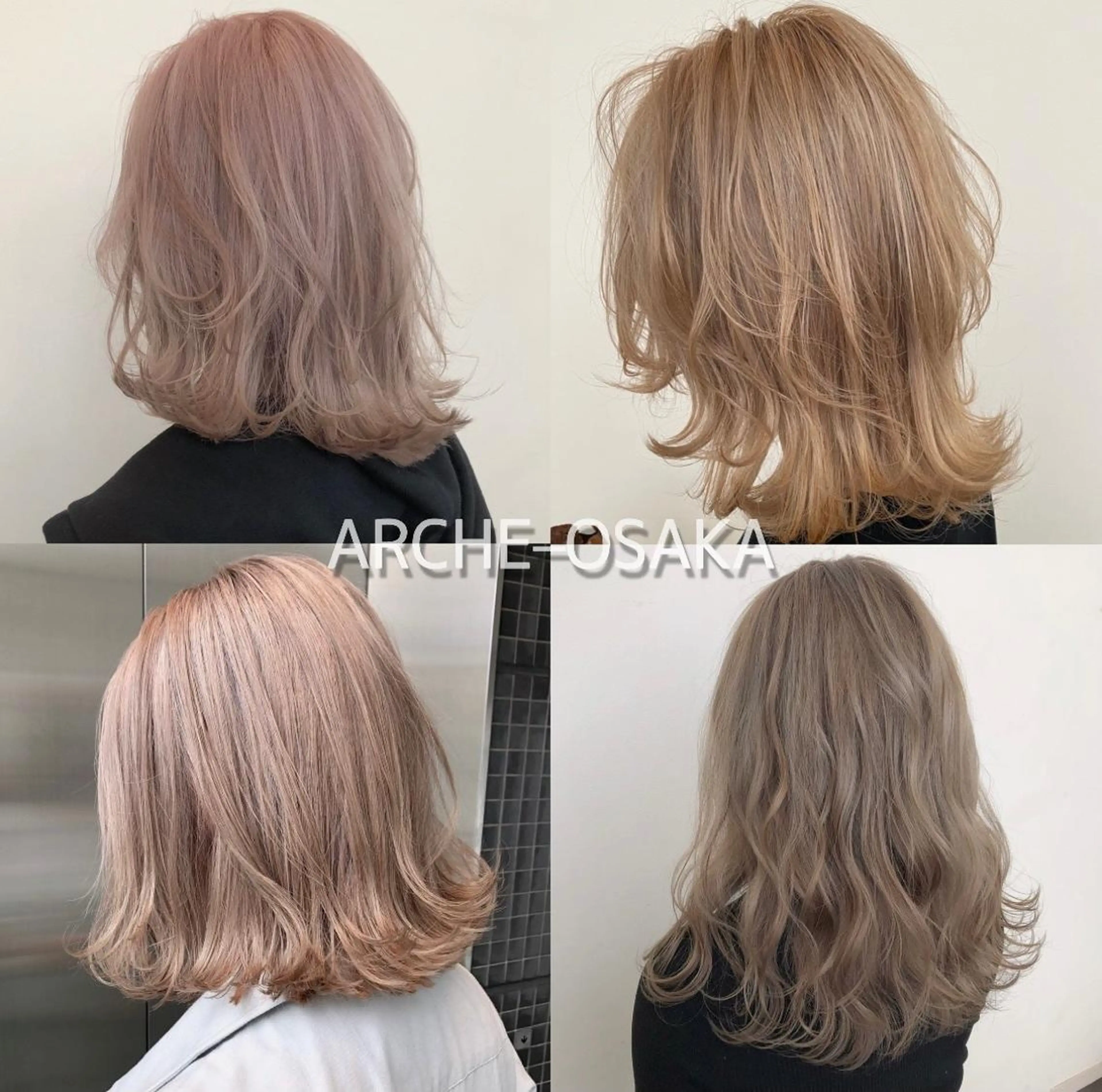 ミディアム カラー ベージュカラー 髪質改善サロン 心斎橋ARCHEのヘアスタイル