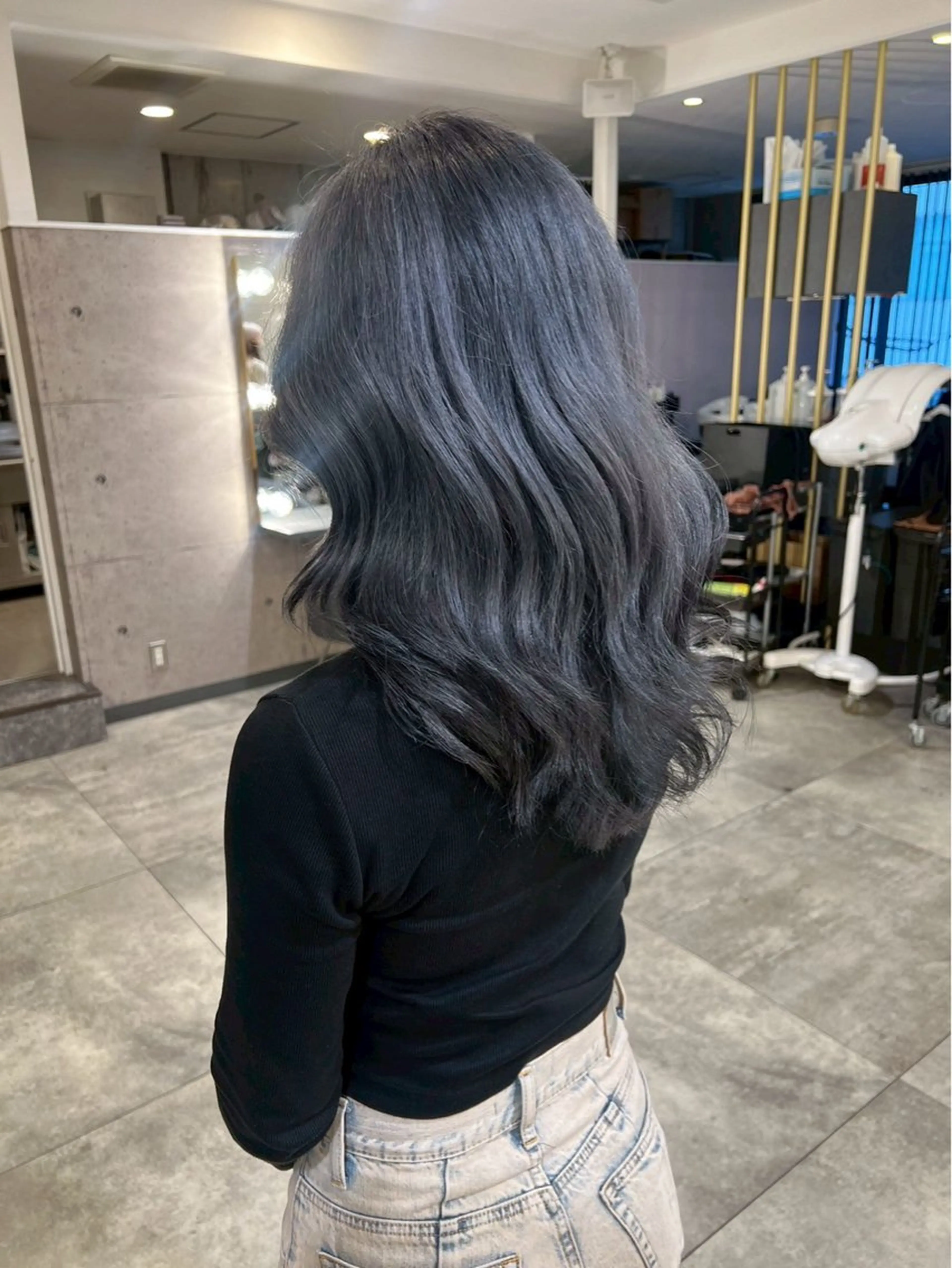 セミロング 髪質改善 Noe心斎橋店のヘアスタイル