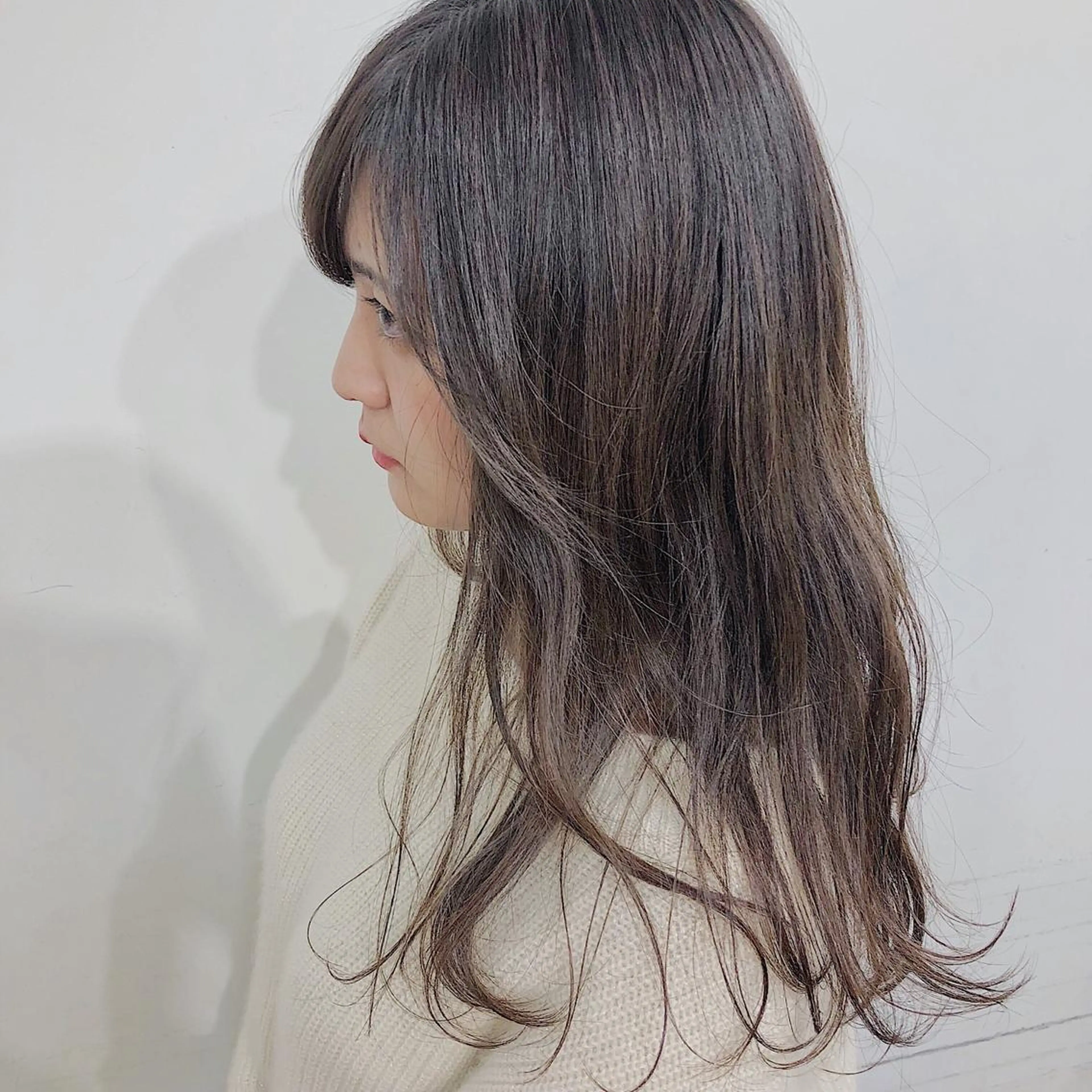 セミロング カラー ブリーチ 透明感カラー matsuzawa marinaのマツエク・マツパデザイン