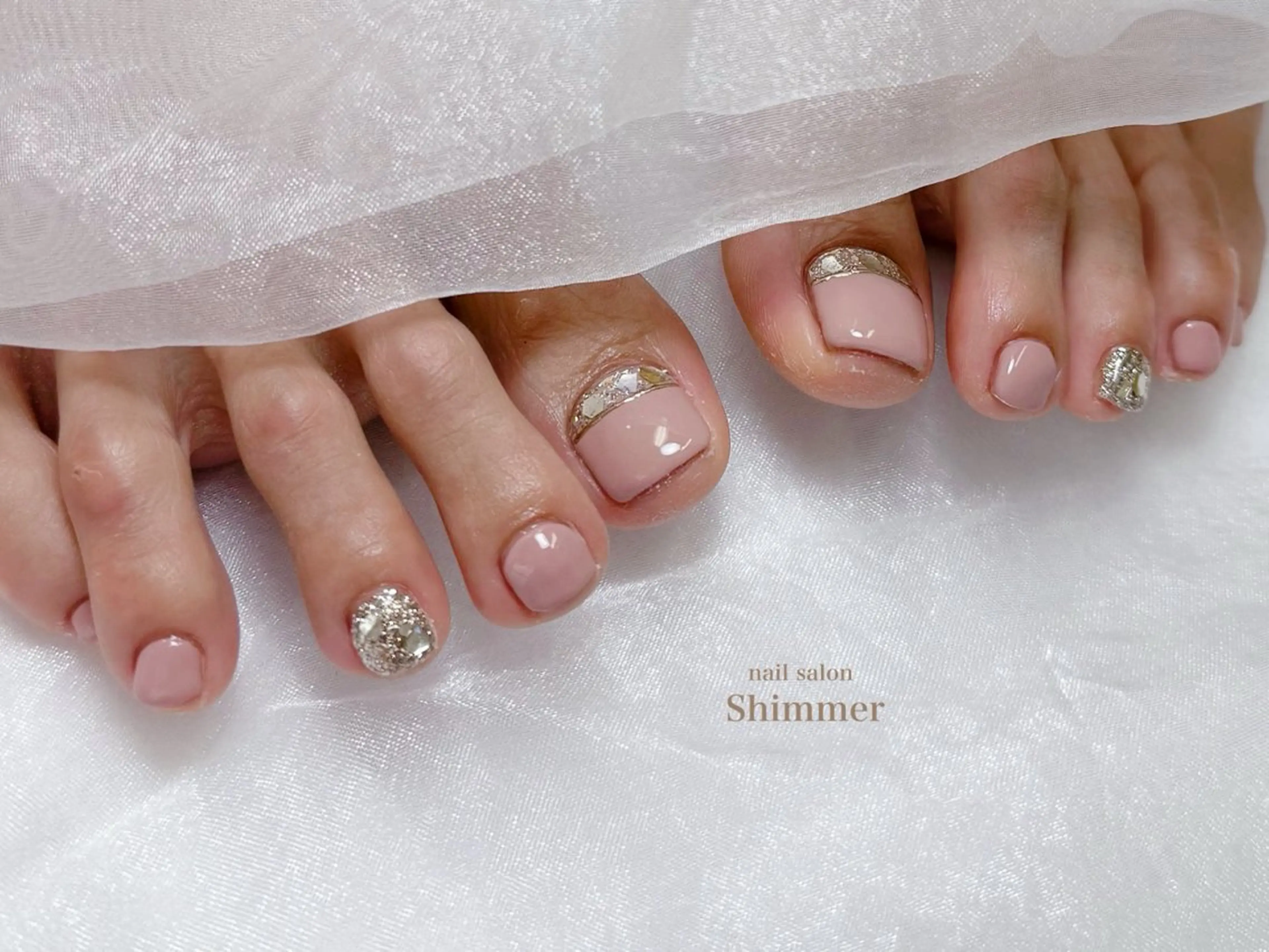 ネイル フットネイル Shimmer Risaのネイルデザイン